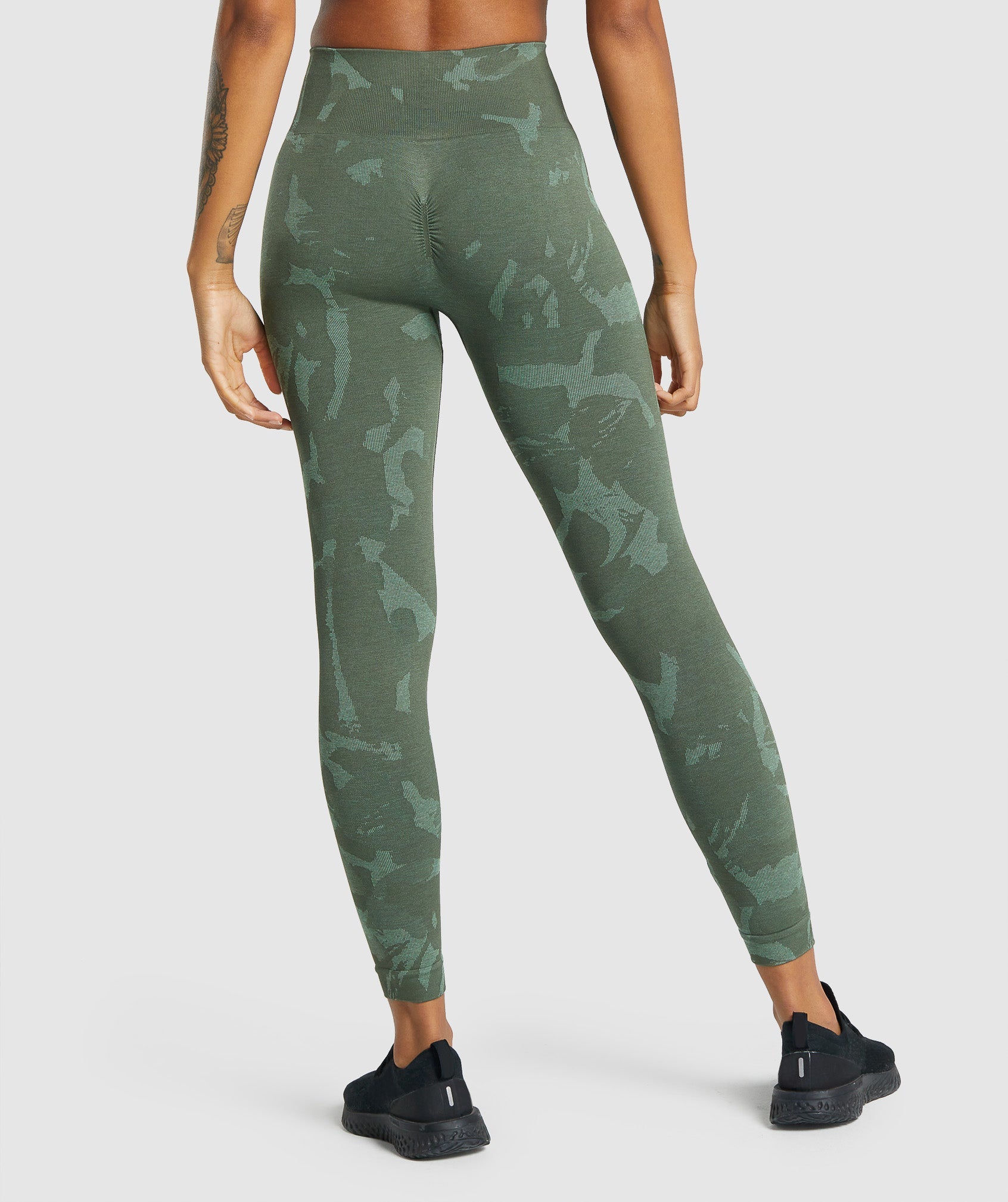 Leggins Gymshark Adapt Camo Seamless Mujer Verde | 9057362-AG