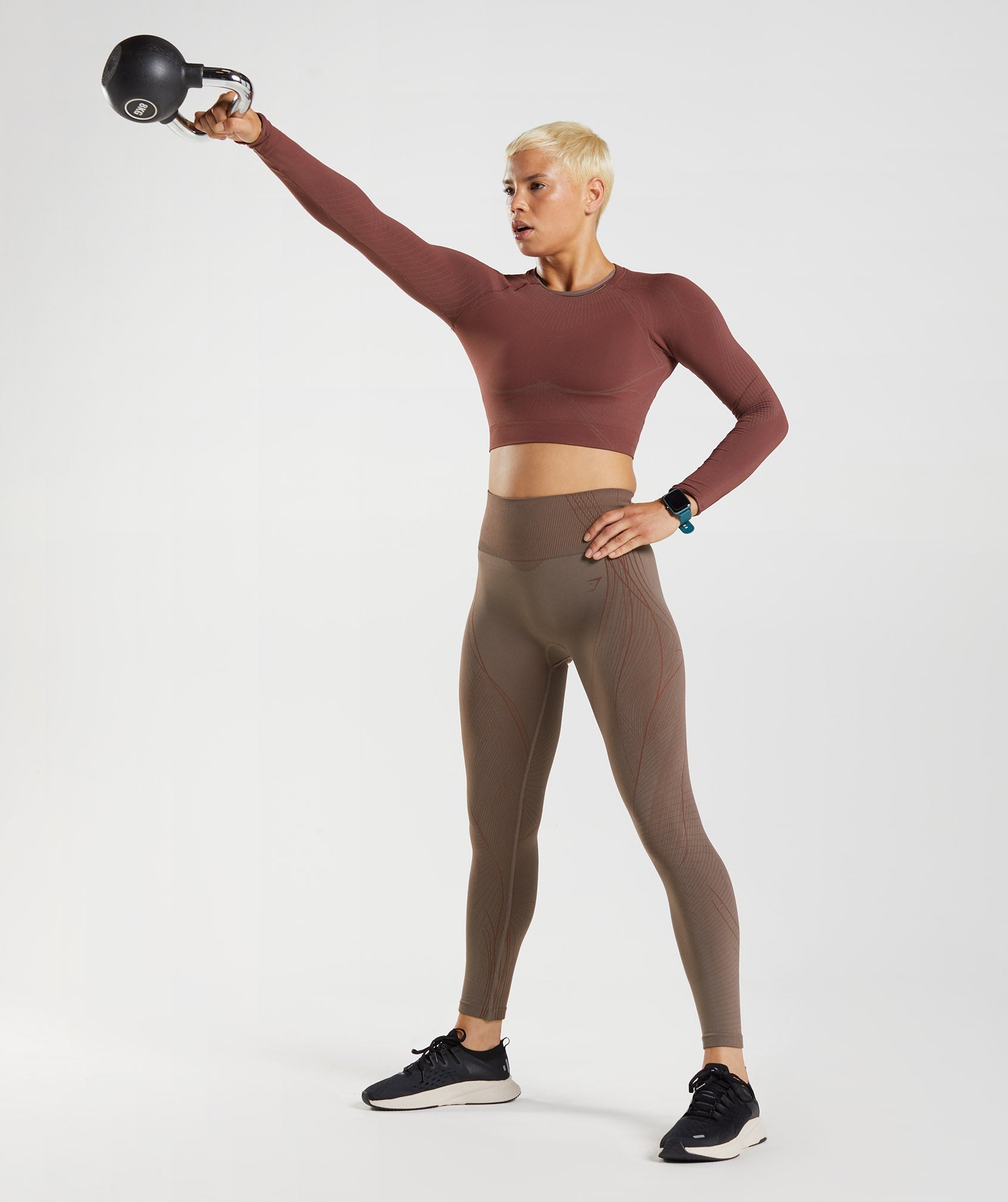 Leggins Gymshark Apex Seamless Mujer Marrones | 4135702-HQ