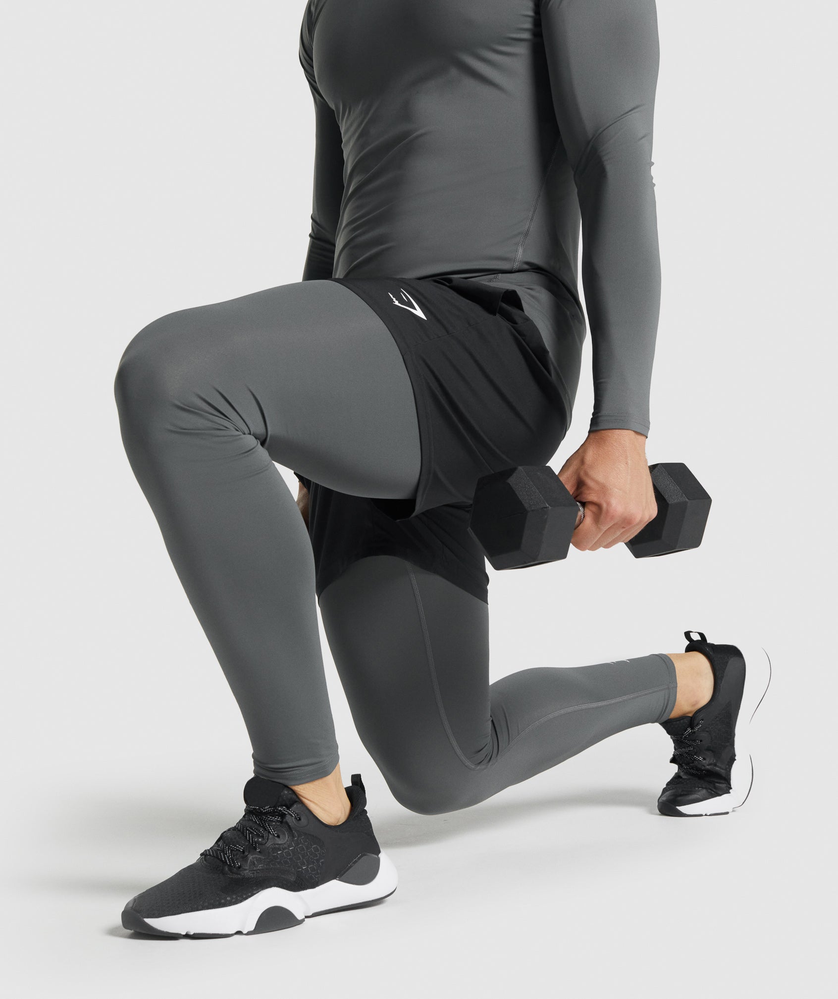 Leggins Gymshark Element Baselayer Hombre Gris | 4502398-MU