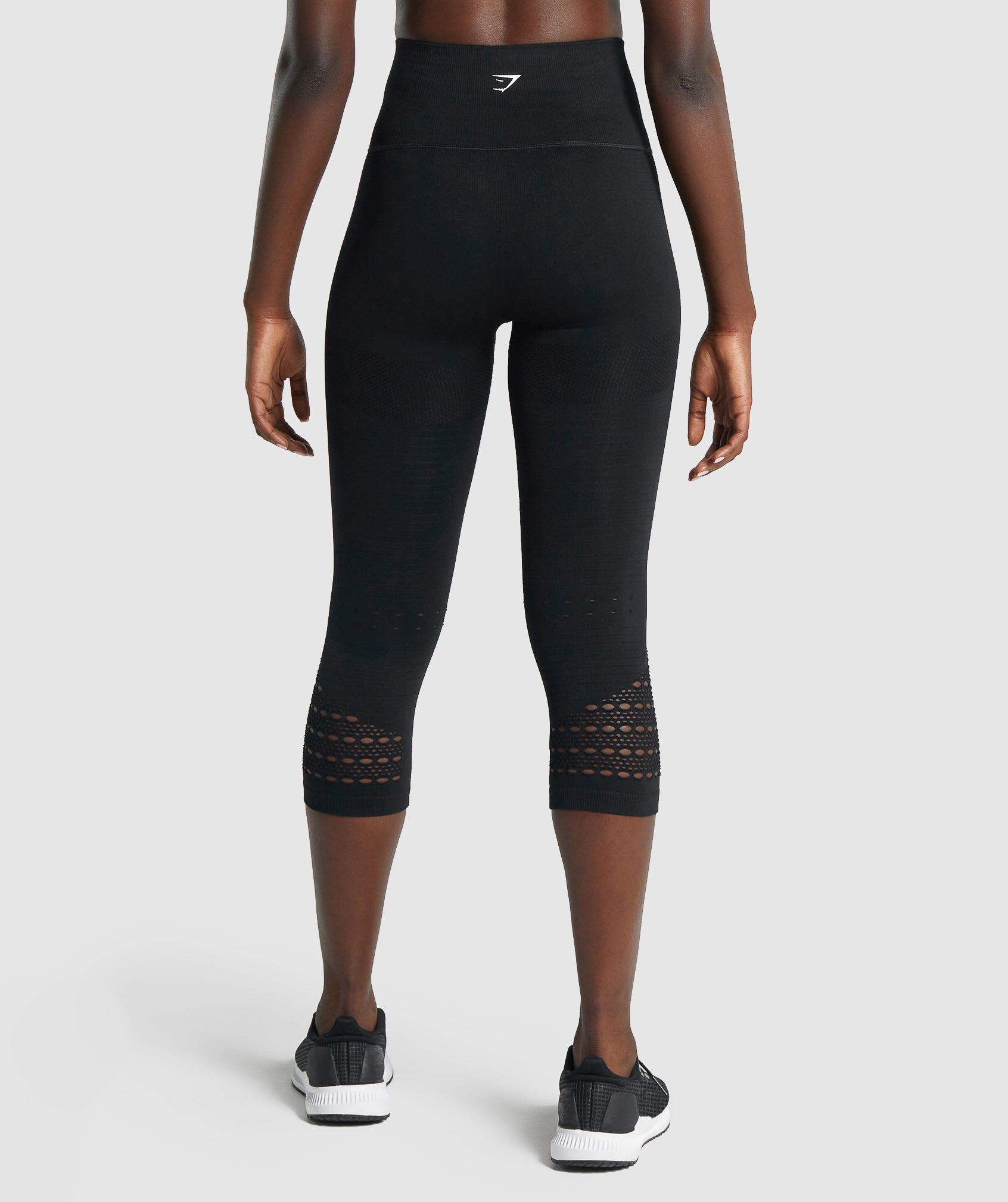 Leggins Gymshark Energy Seamless Cropped Mujer Negras | 9458123-RM