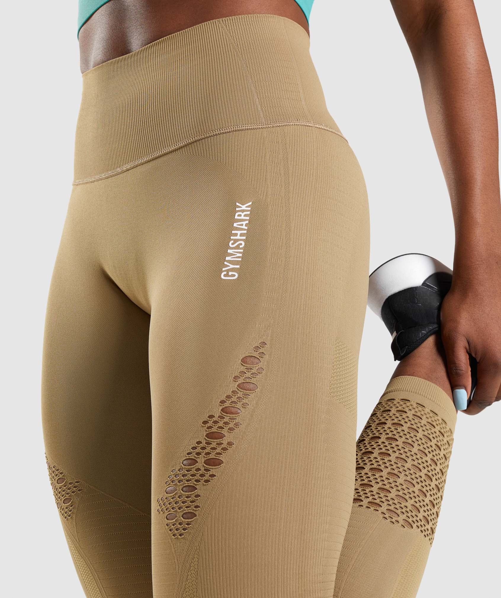 Leggins Gymshark Energy Seamless Mujer Marrones | 9706458-WV