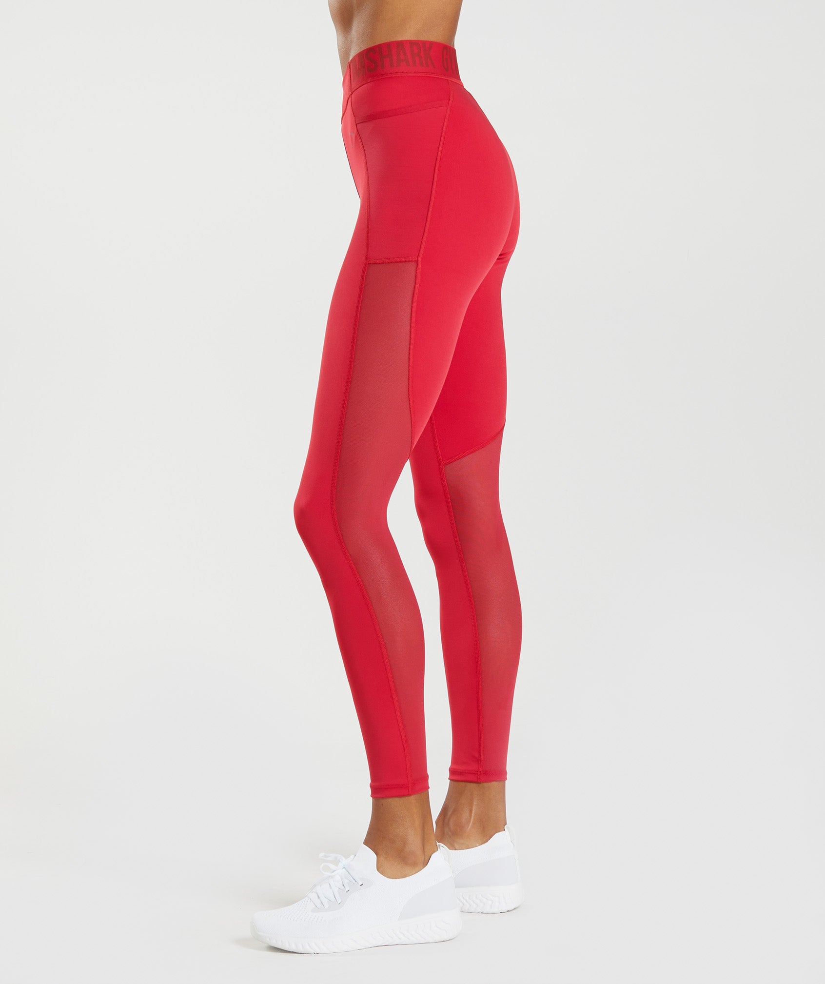 Leggins Gymshark Entrenamiento Brandmark Mujer Rojas | 4021598-XJ