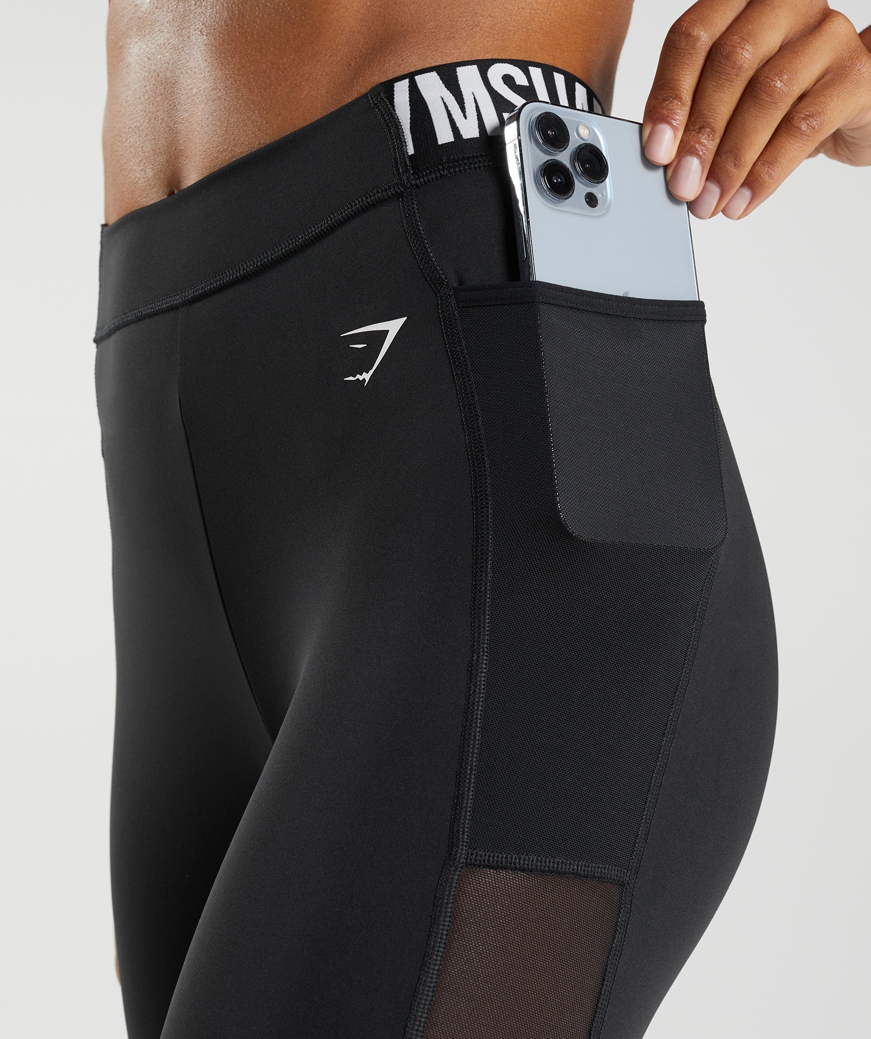 Leggins Gymshark Entrenamiento Brandmark Mujer Negras | 5946270-TZ