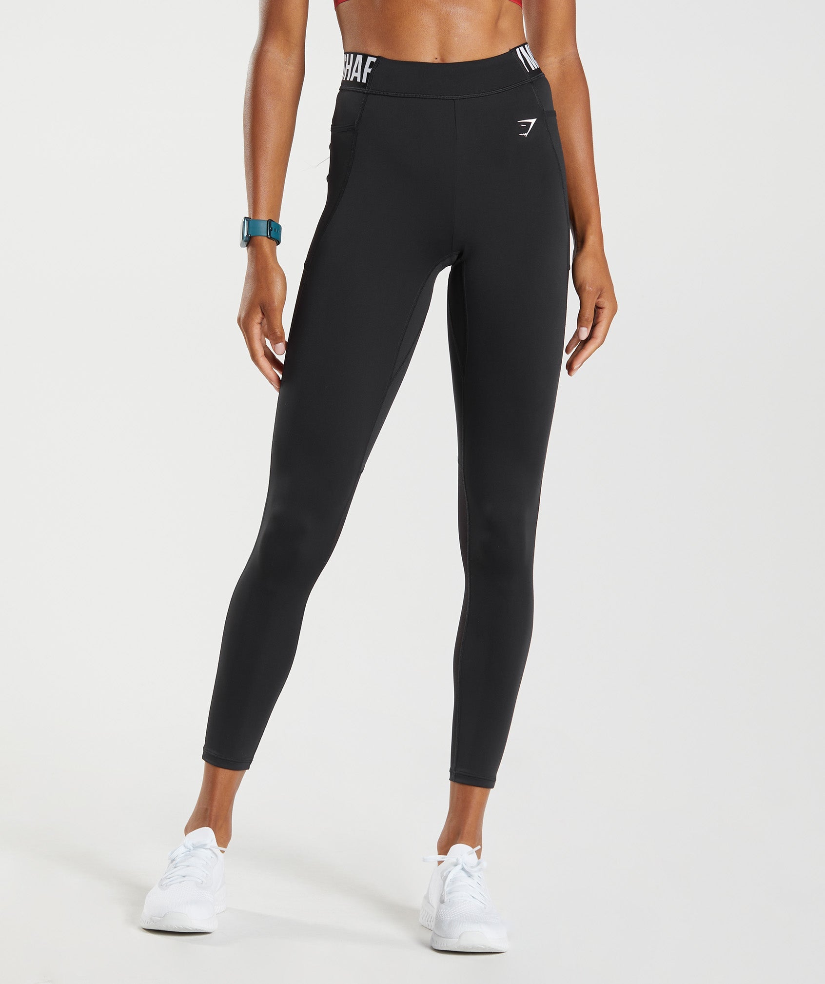 Leggins Gymshark Entrenamiento Brandmark Mujer Negras | 5946270-TZ