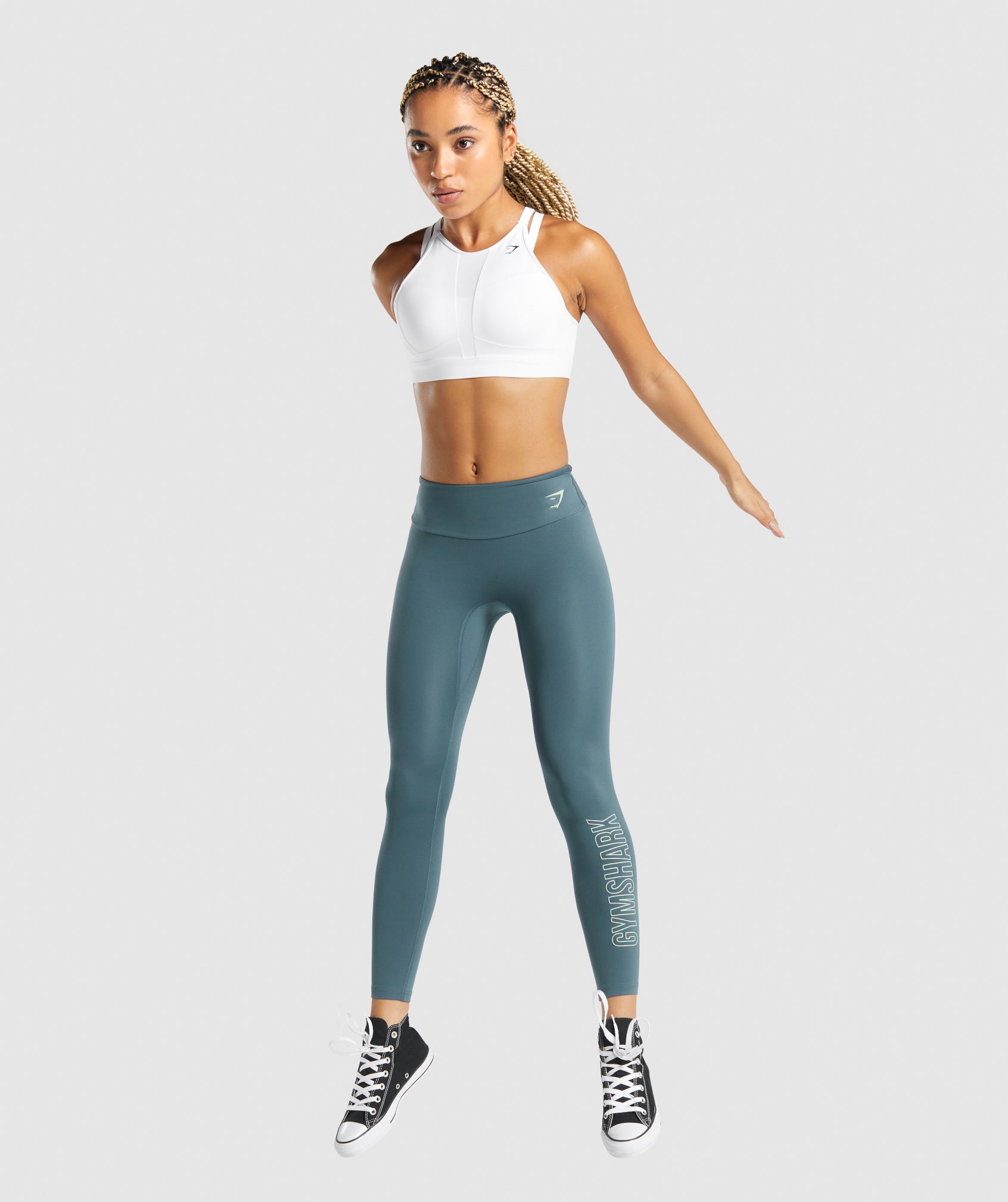 Leggins Gymshark Entrenamiento Estampadas Mujer Turquesa | 2650947-CH