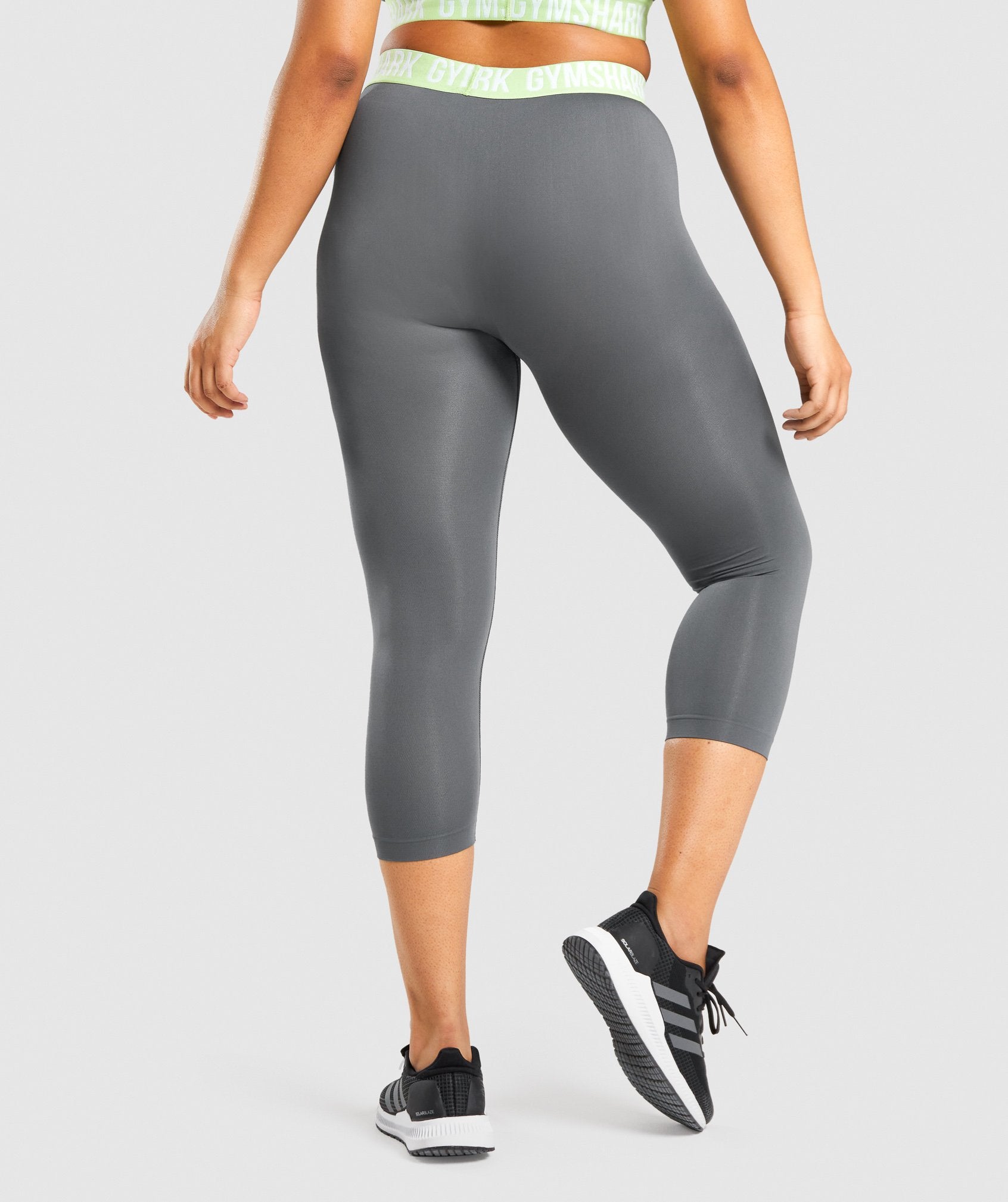 Leggins Gymshark Fit Seamless Cropped Mujer Gris | 9327546-FI