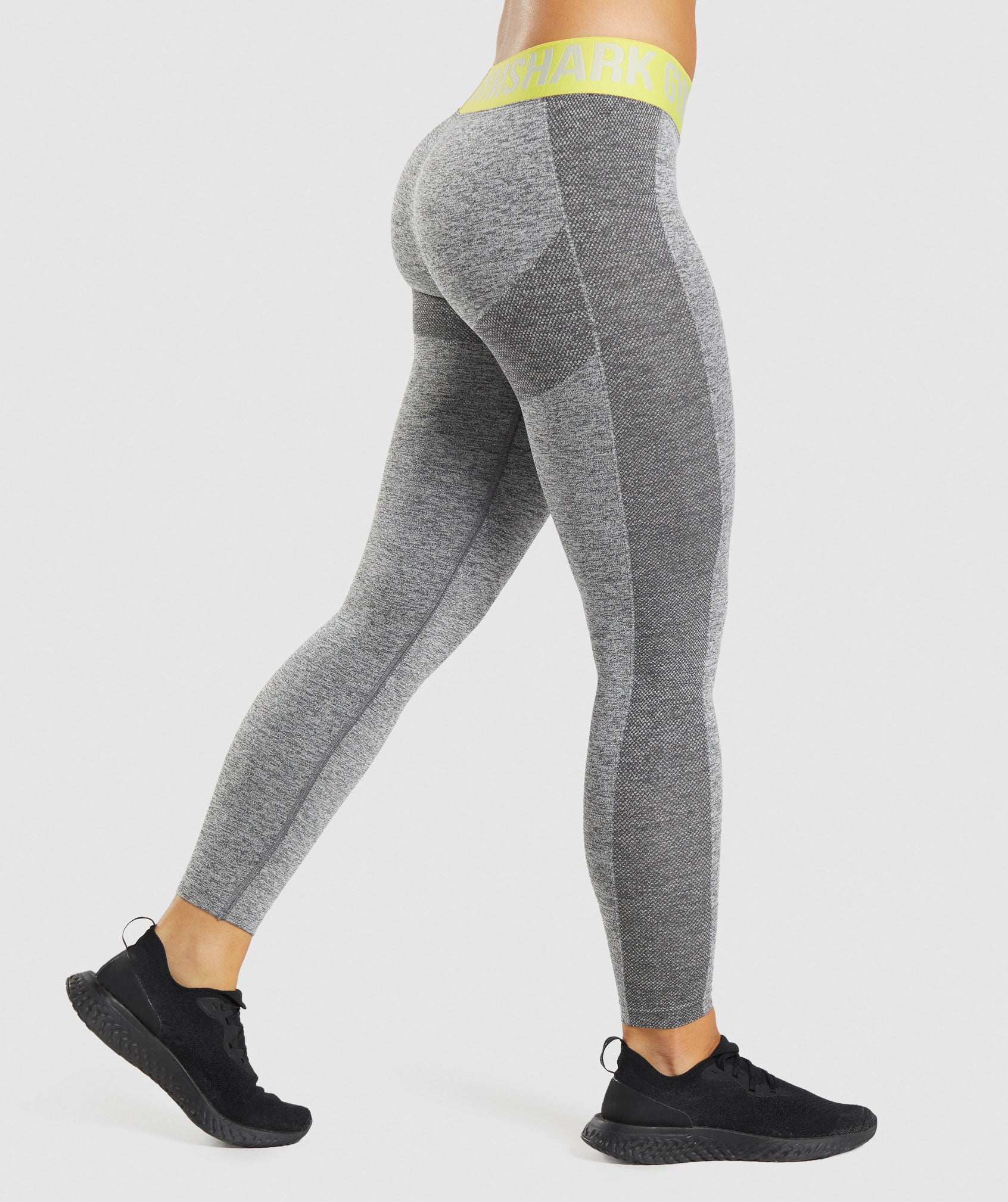 Leggins Gymshark Flex Low Rise Mujer Gris Amarillo | 9732864-EB