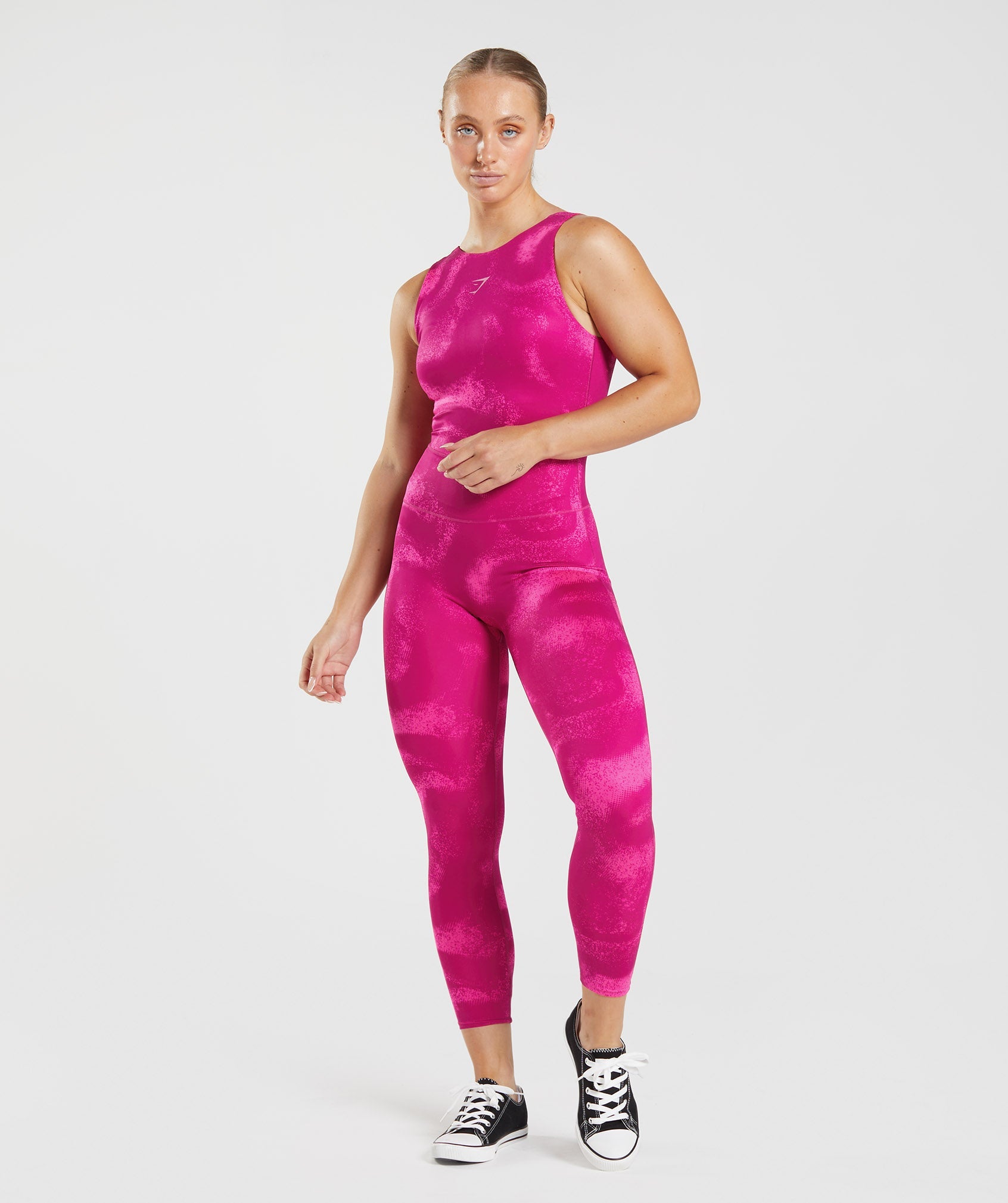 Leggins Gymshark GS Power Full Length All In One Mujer Rosas | 2695730-GL