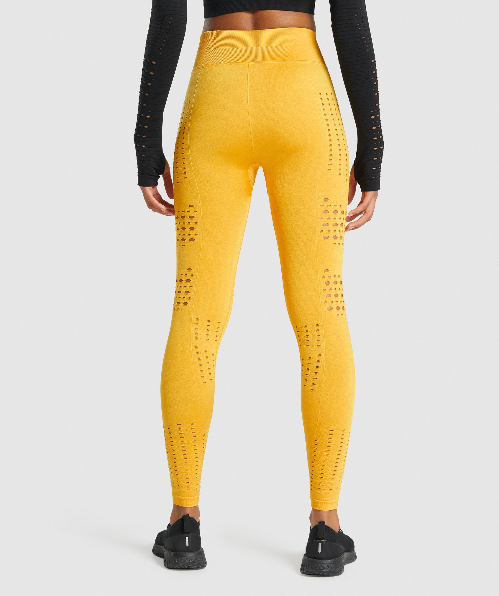 Leggins Gymshark Glow Seamless Tights Mujer Amarillo | 4051682-MT