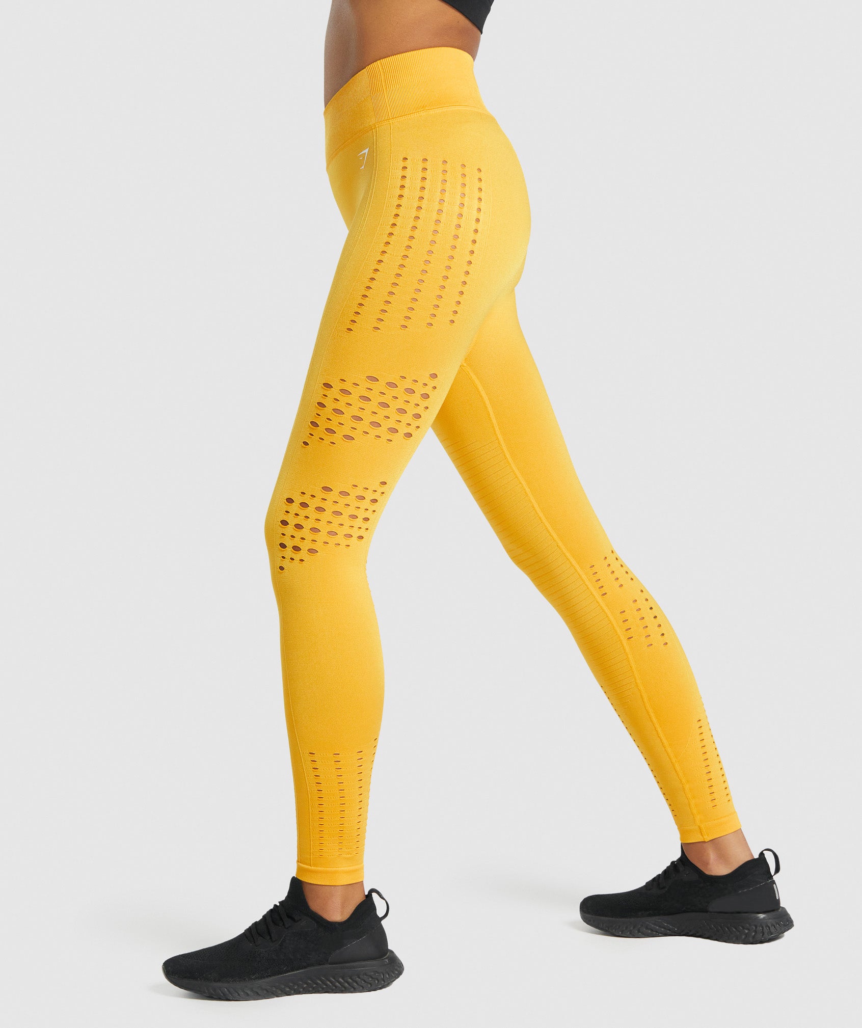 Leggins Gymshark Glow Seamless Tights Mujer Amarillo | 4051682-MT