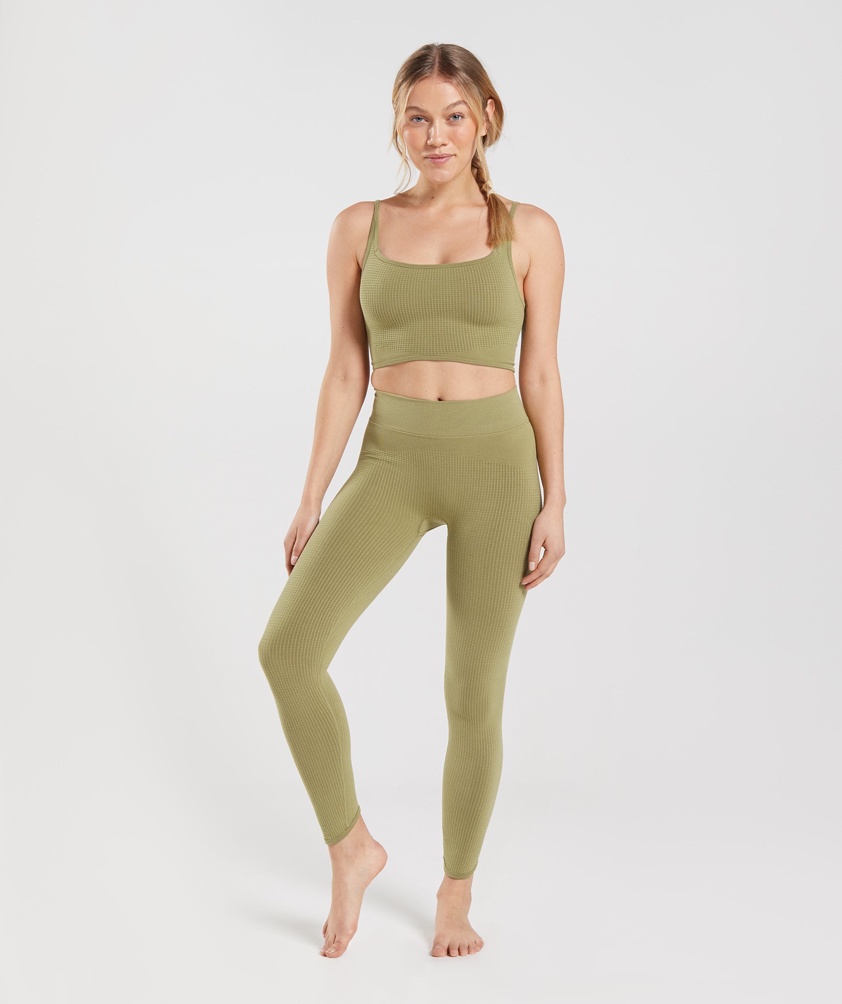 Leggins Gymshark Pause Seamless Mujer Verde | 3725490-RB