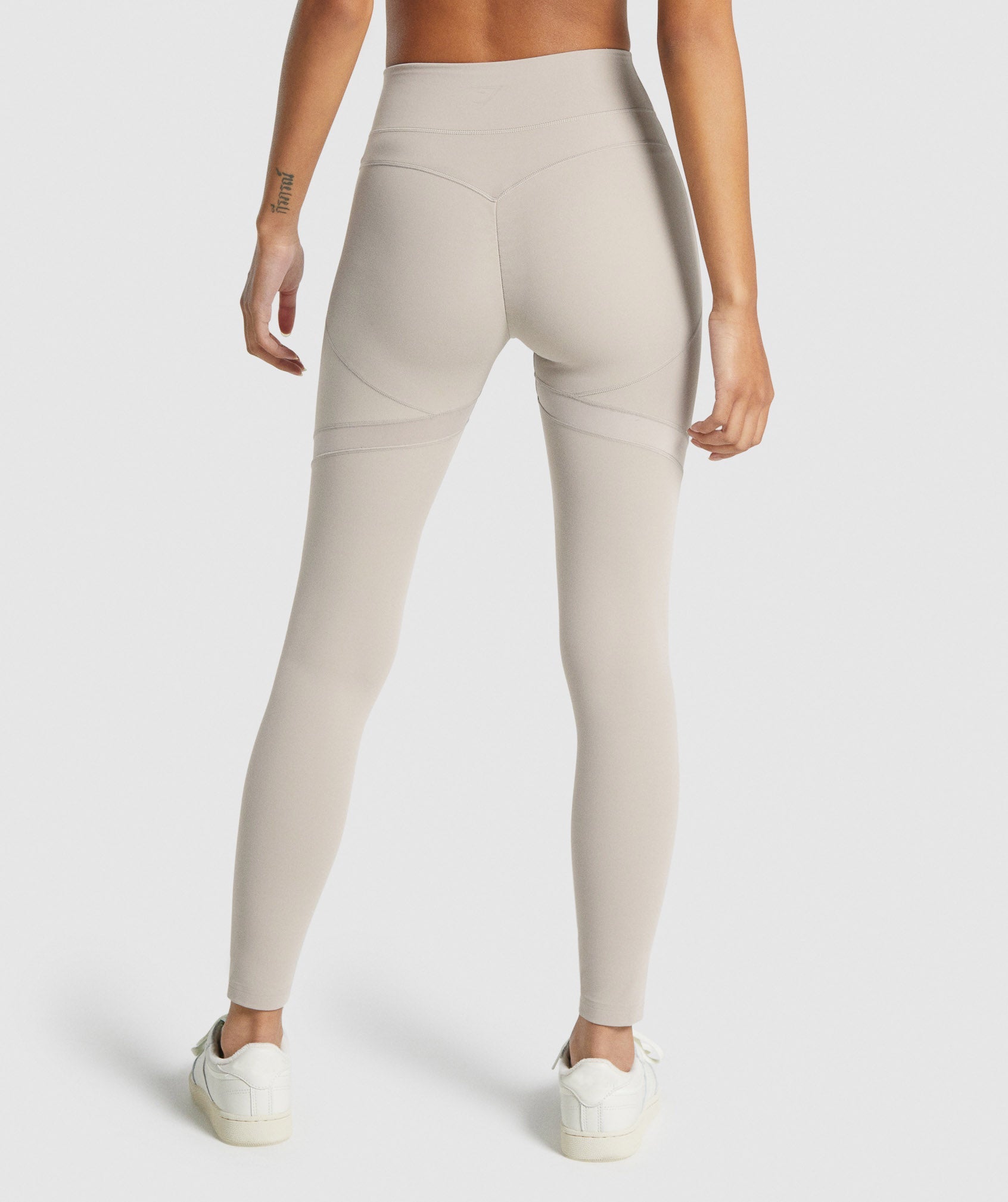 Leggins Gymshark Whitney Mesh Mujer Beige | 3942865-HC