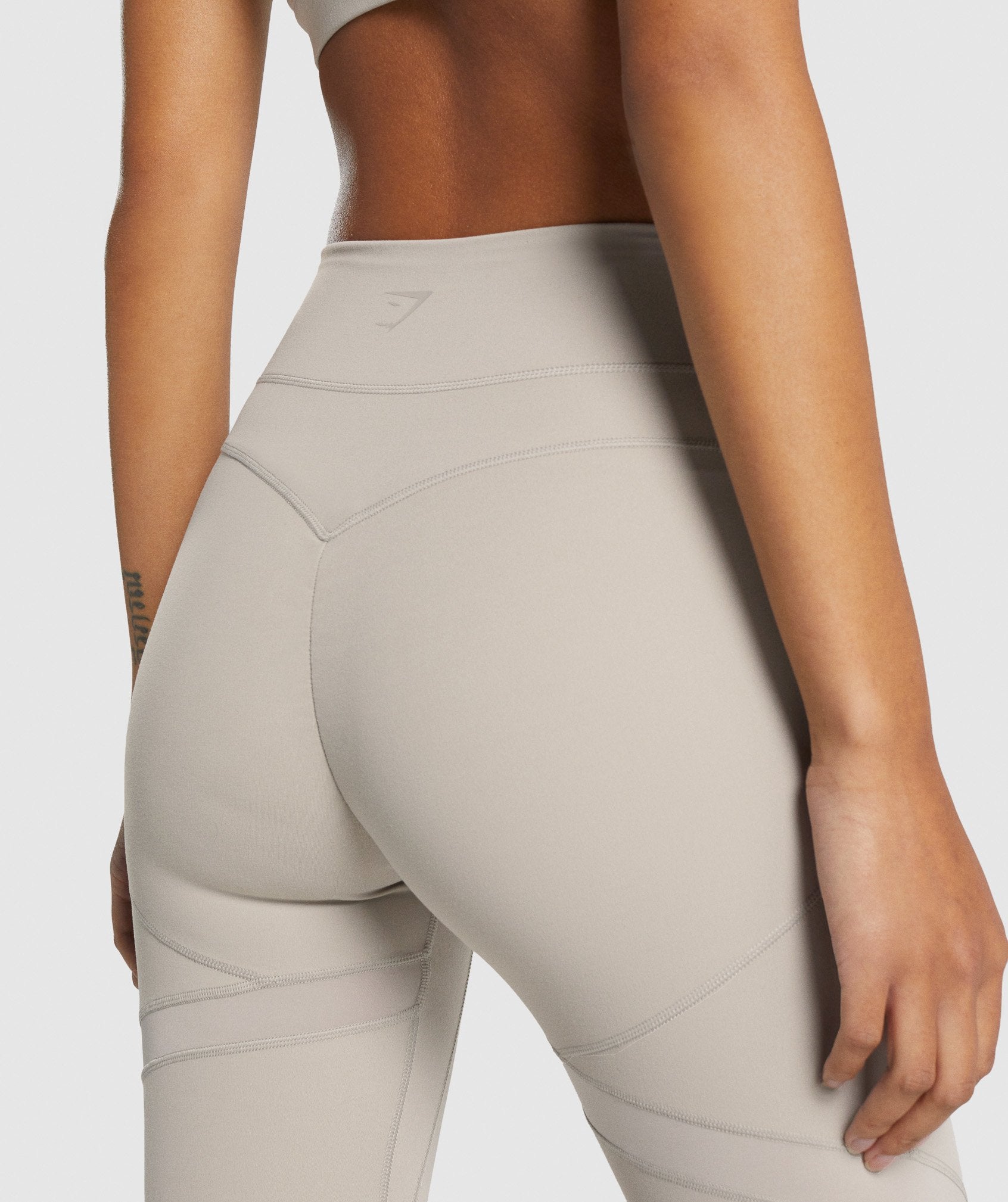 Leggins Gymshark Whitney Mesh Mujer Beige | 3942865-HC