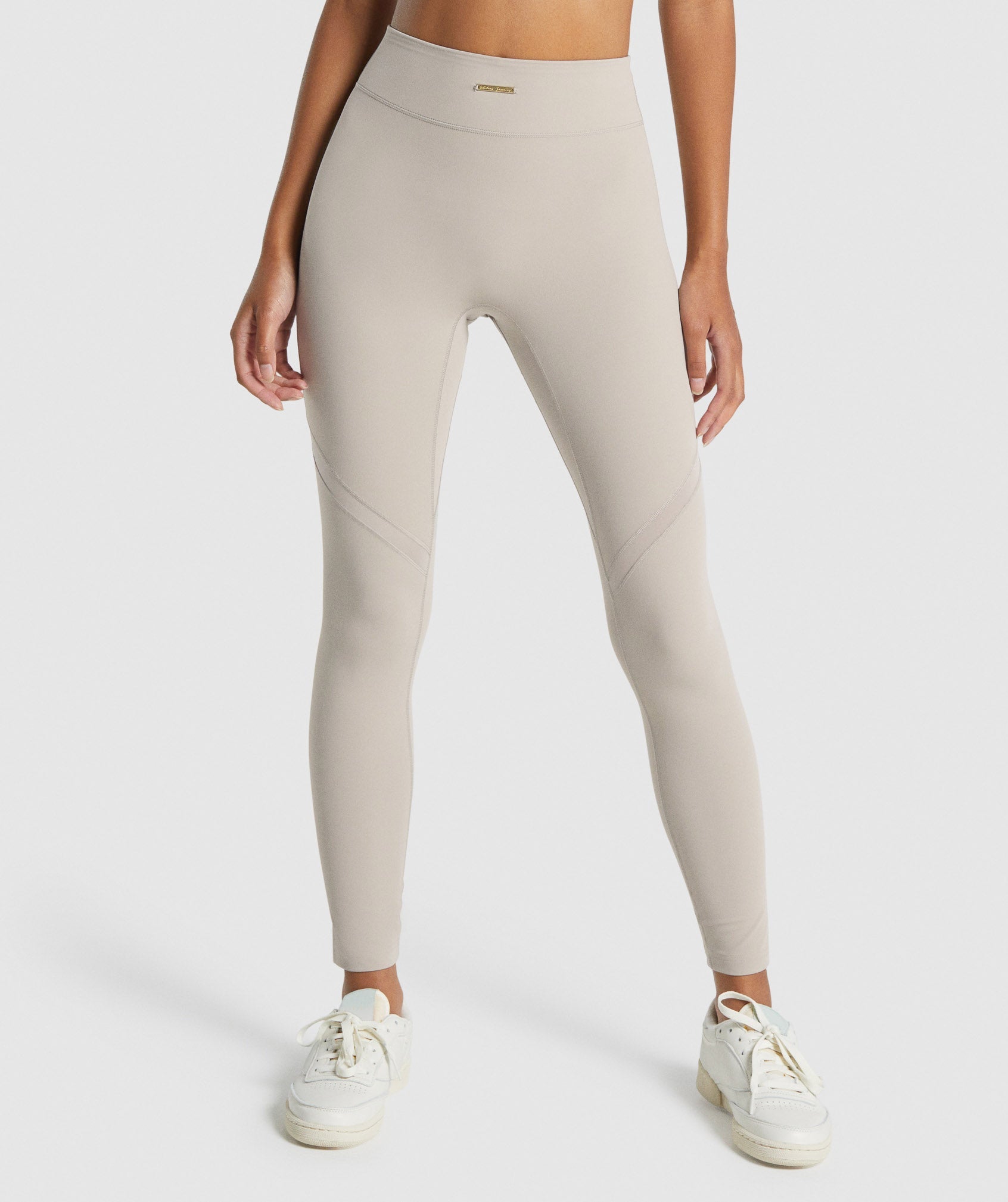 Leggins Gymshark Whitney Mesh Mujer Beige | 3942865-HC