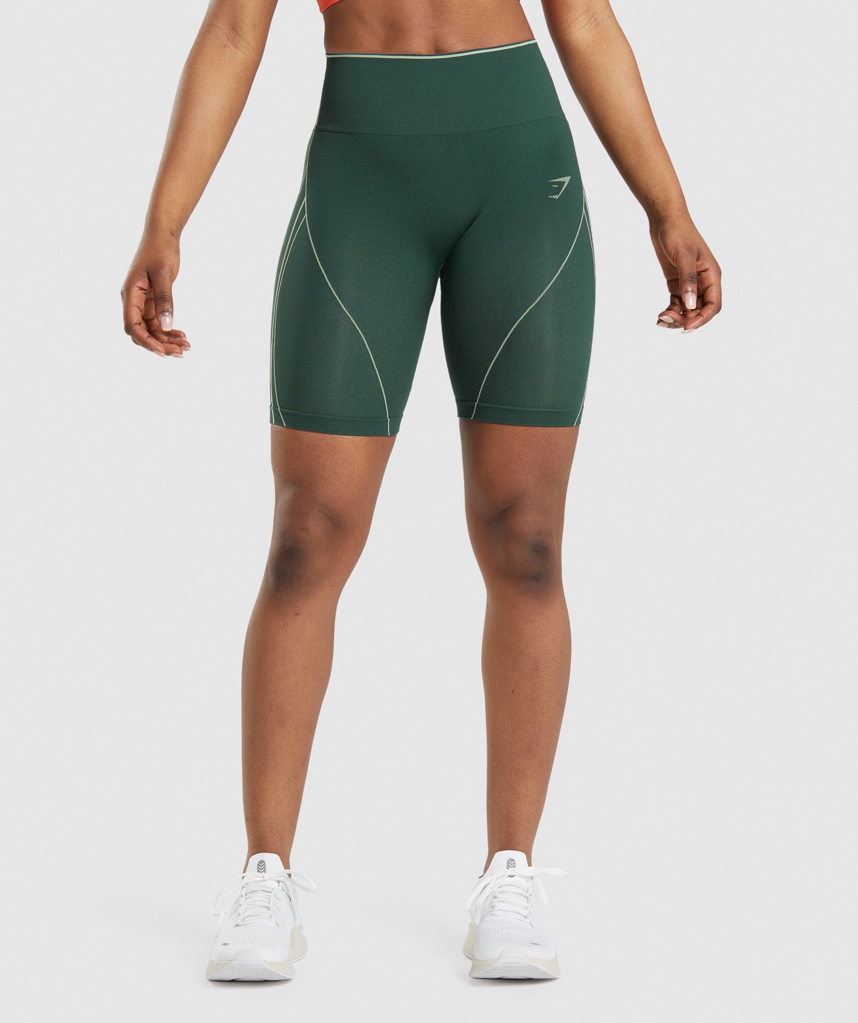 Pantalones Cortos Gymshark Apex Seamless High Rise Mujer Verde | 1569308-EC