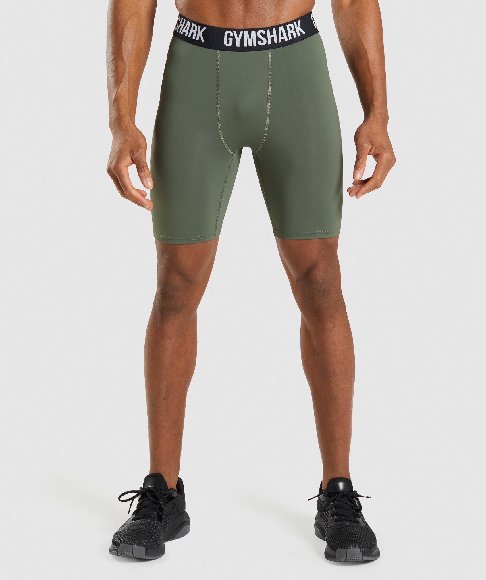 Pantalones Cortos Gymshark Element Baselayer Hombre Verde Oliva | 2093865-BG