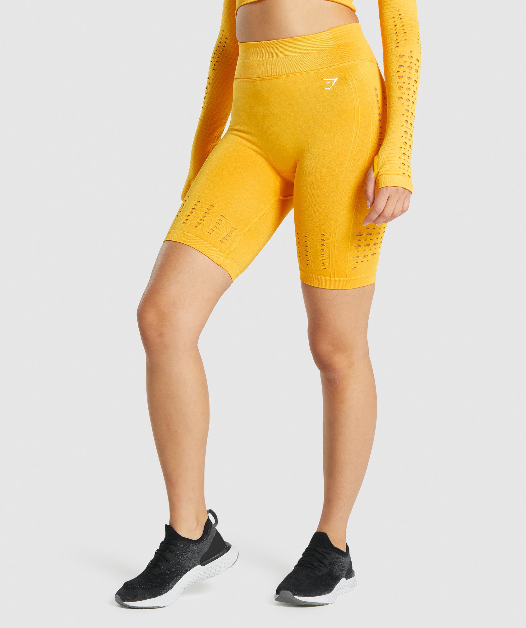 Pantalones Cortos Gymshark Glow Seamless Mujer Amarillo | 1540837-VA