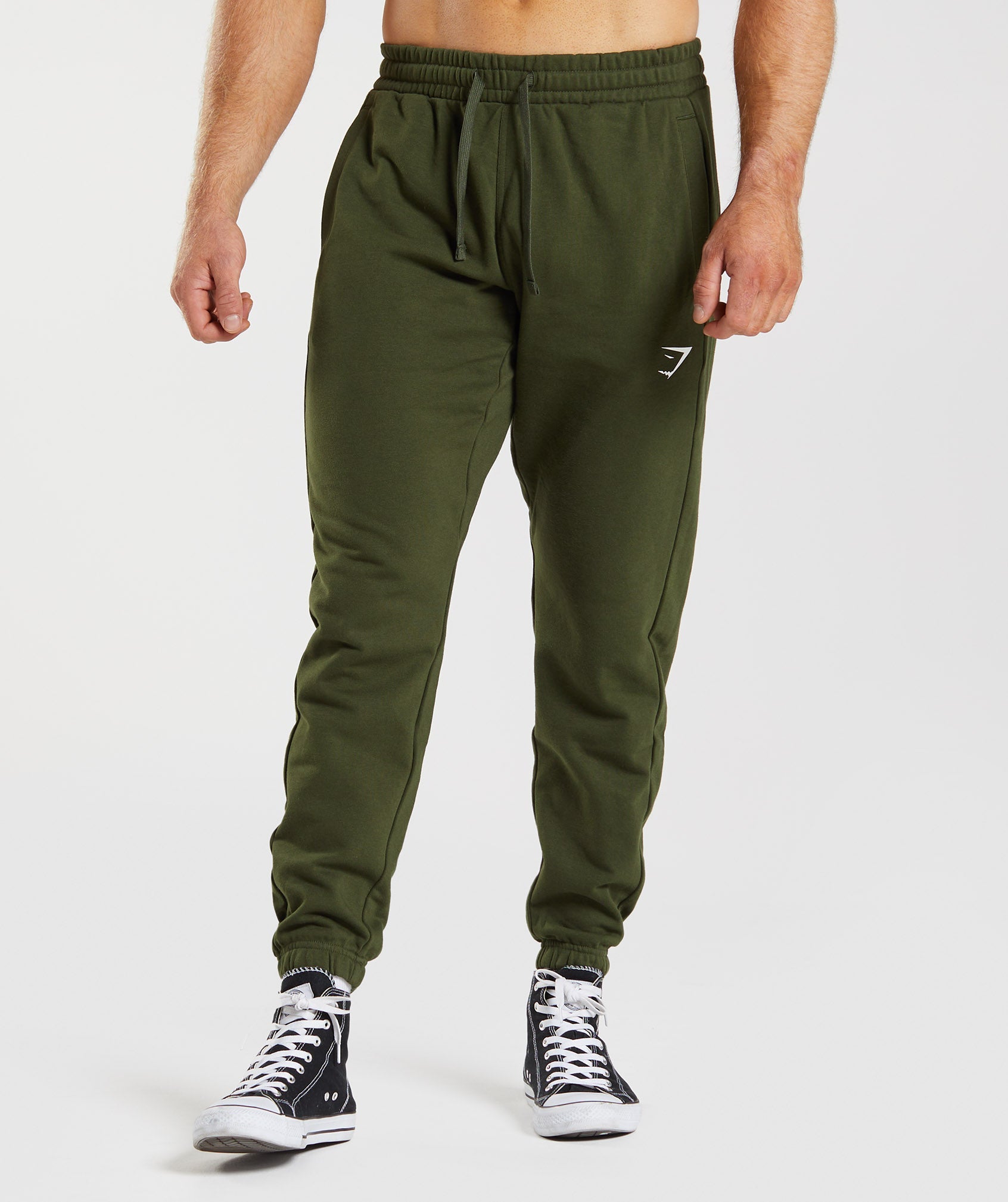 Pantalones Jogger Gymshark Essential Oversized Hombre Verde Oliva | 6198753-JE