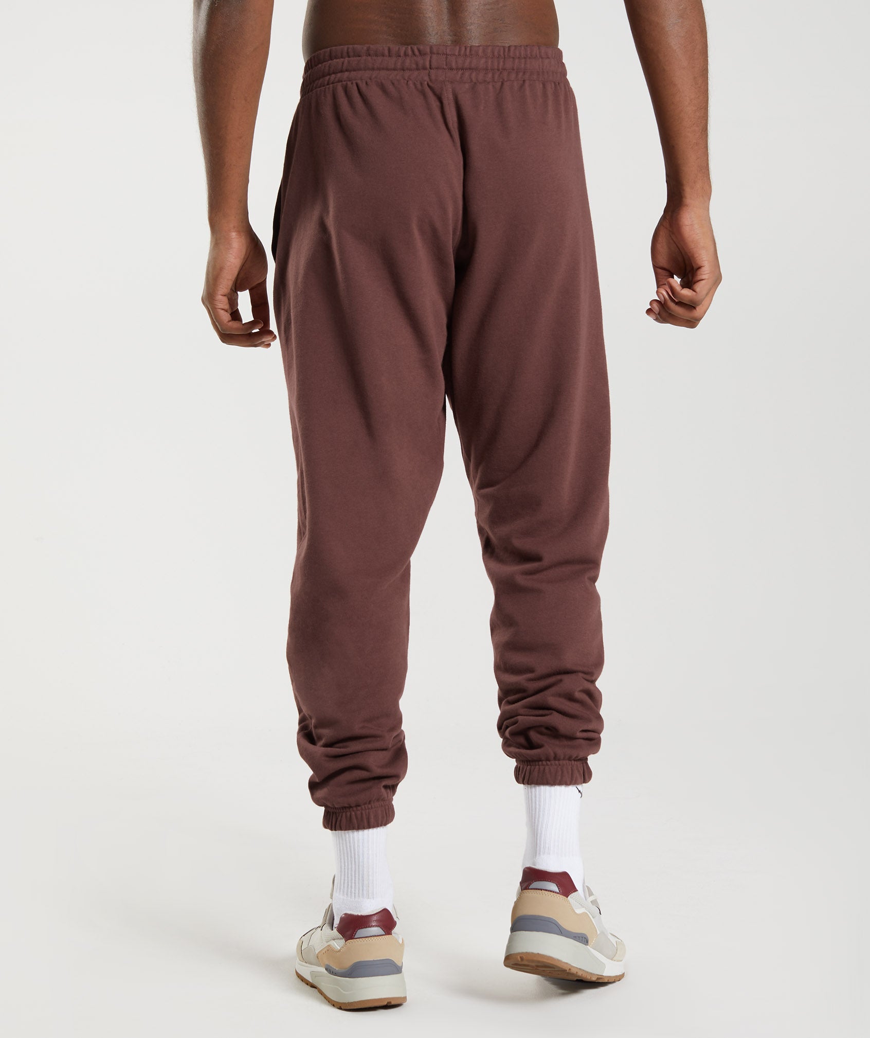 Pantalones Jogger Gymshark Essential Oversized Hombre Marrones | 7138245-UN