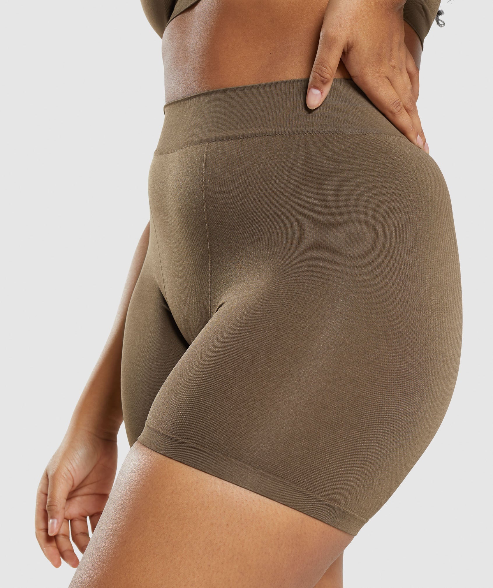 Ropa Interior Gymshark Seamless Boxers Mujer Marrones | 0186297-PM