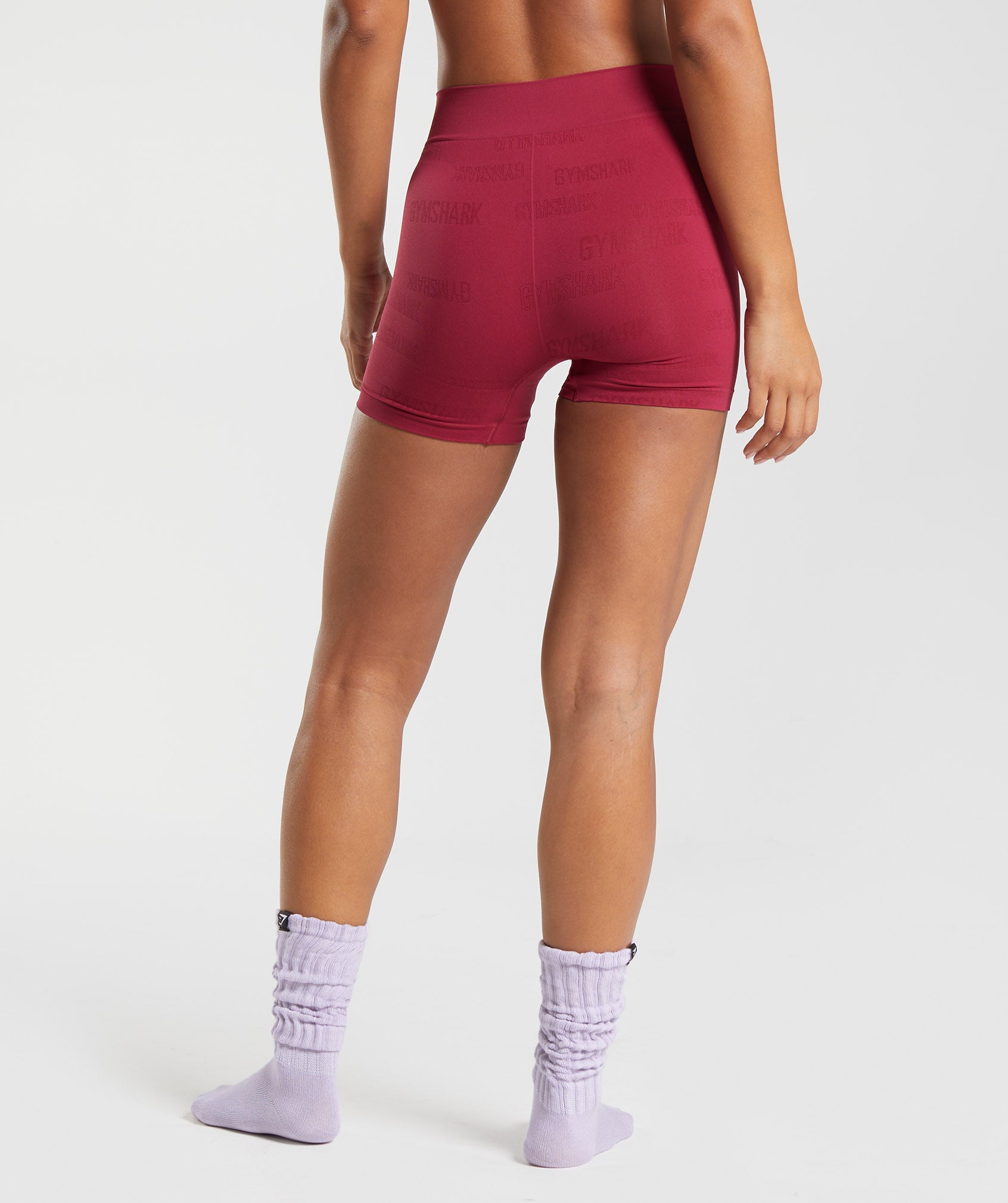 Ropa Interior Gymshark Seamless Jacquard Boxers Mujer Rosas | 3174089-XL