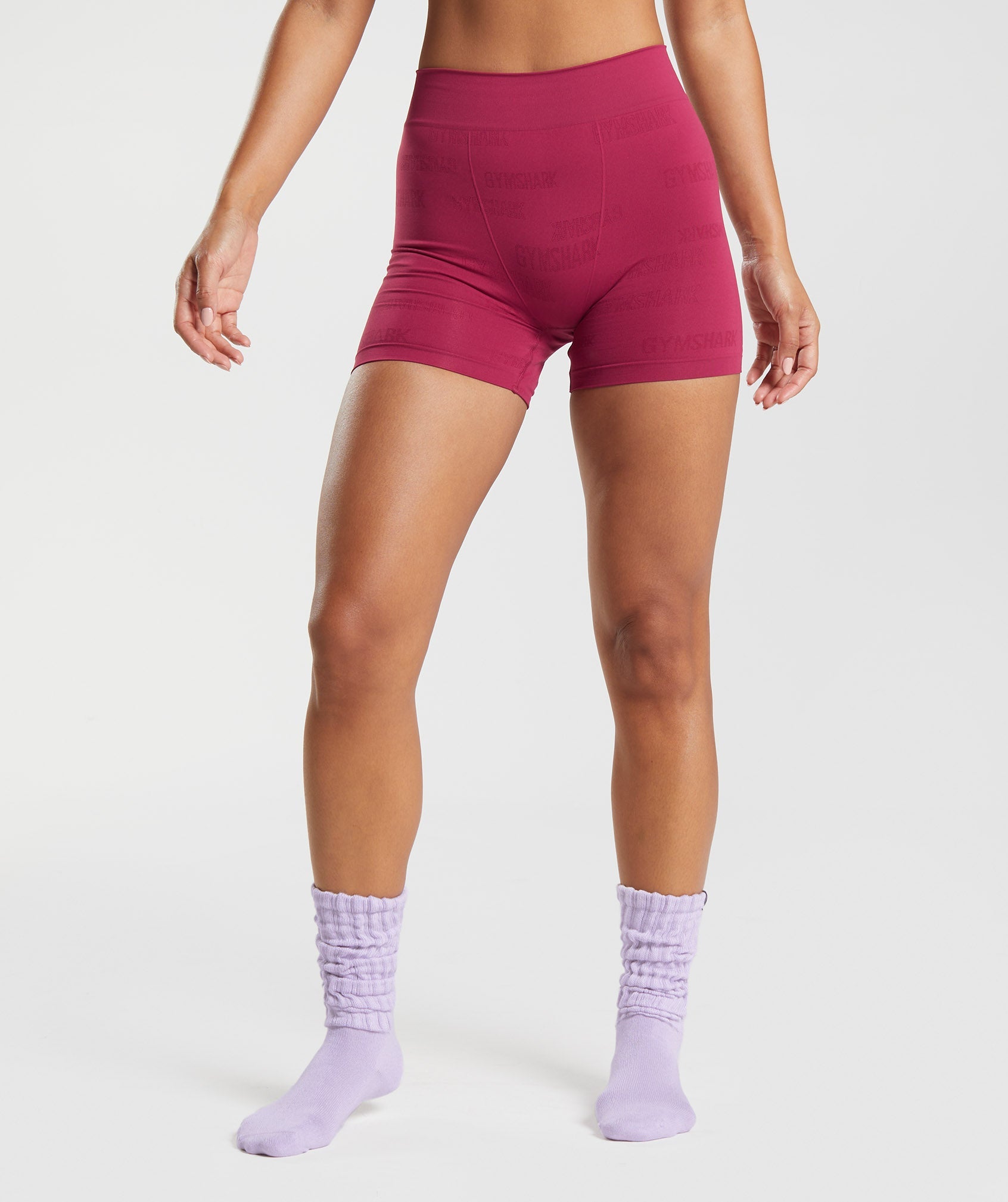 Ropa Interior Gymshark Seamless Jacquard Boxers Mujer Rosas | 3174089-XL