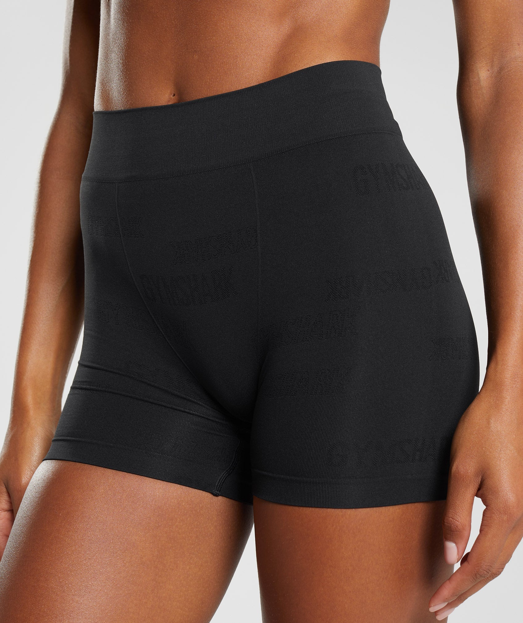 Ropa Interior Gymshark Seamless Jacquard Boxers Mujer Negras | 8792561-OL