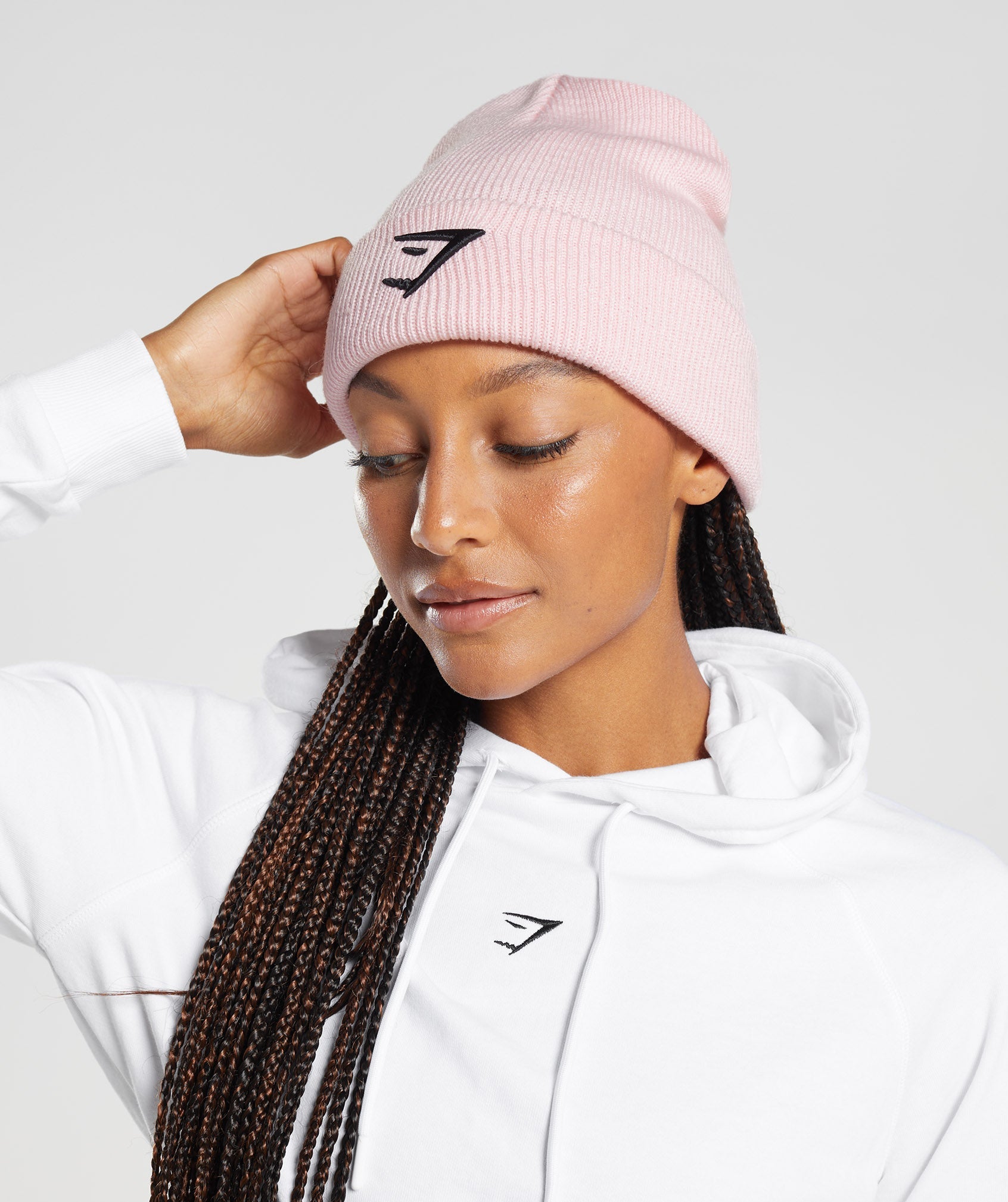 Sombreros Gymshark Sharkhead Beanie Mujer Rosas | 6198243-ZB