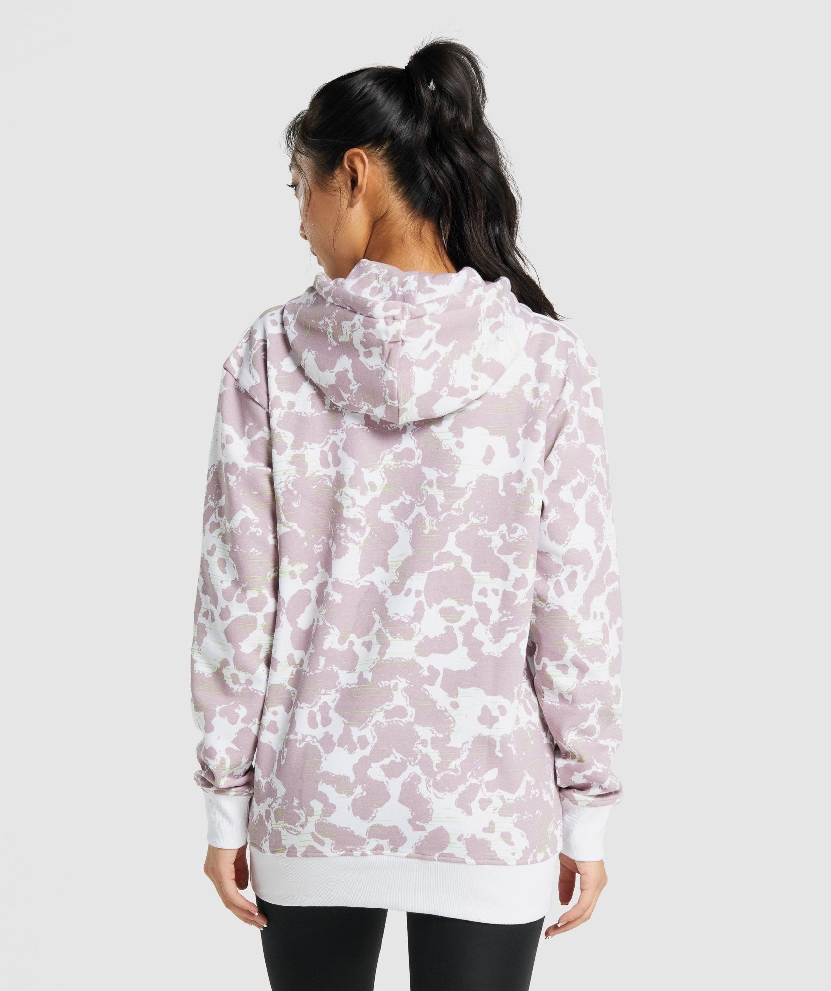 Sudadera Con Capucha Gymshark Camo Estampadas Oversized Mujer Blancas Moradas | 7206981-KP