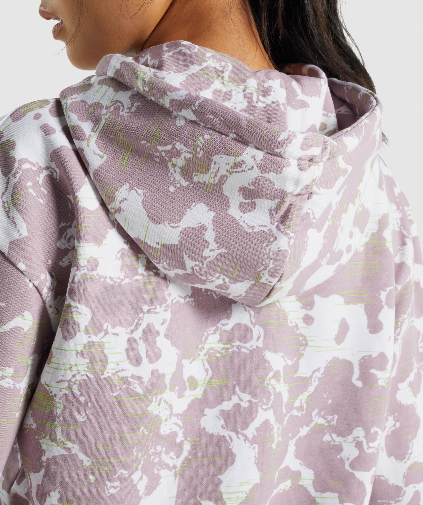 Sudadera Con Capucha Gymshark Camo Estampadas Oversized Mujer Blancas Moradas | 7206981-KP