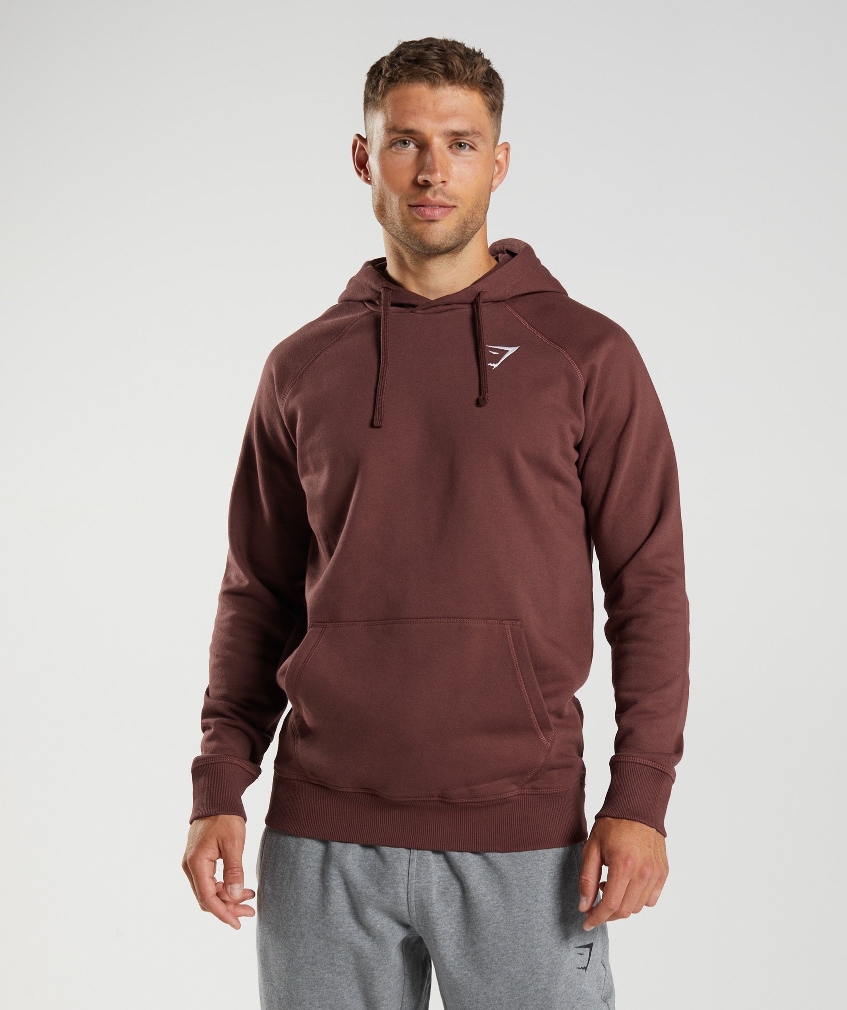 Sudadera Con Capucha Gymshark Crest Hombre Rosas Marrones | 1820749-ON