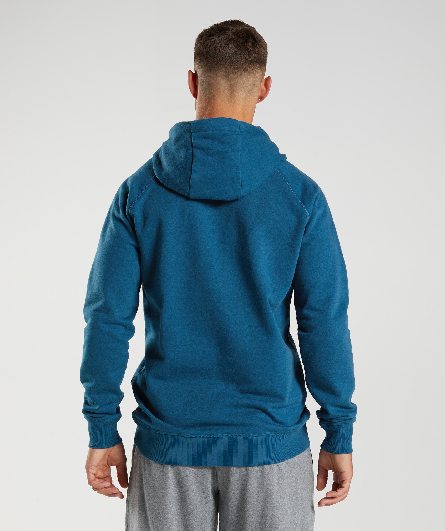 Sudadera Con Capucha Gymshark Crest Hombre Azules | 6429571-VR