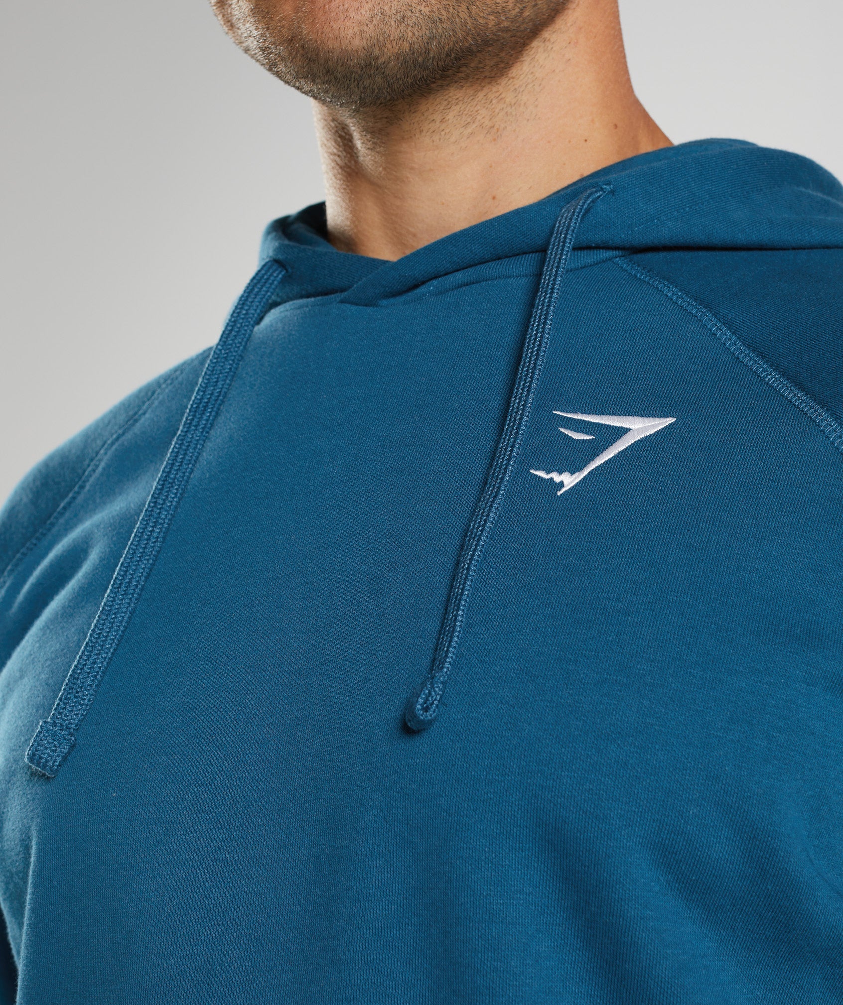 Sudadera Con Capucha Gymshark Crest Hombre Azules | 6429571-VR