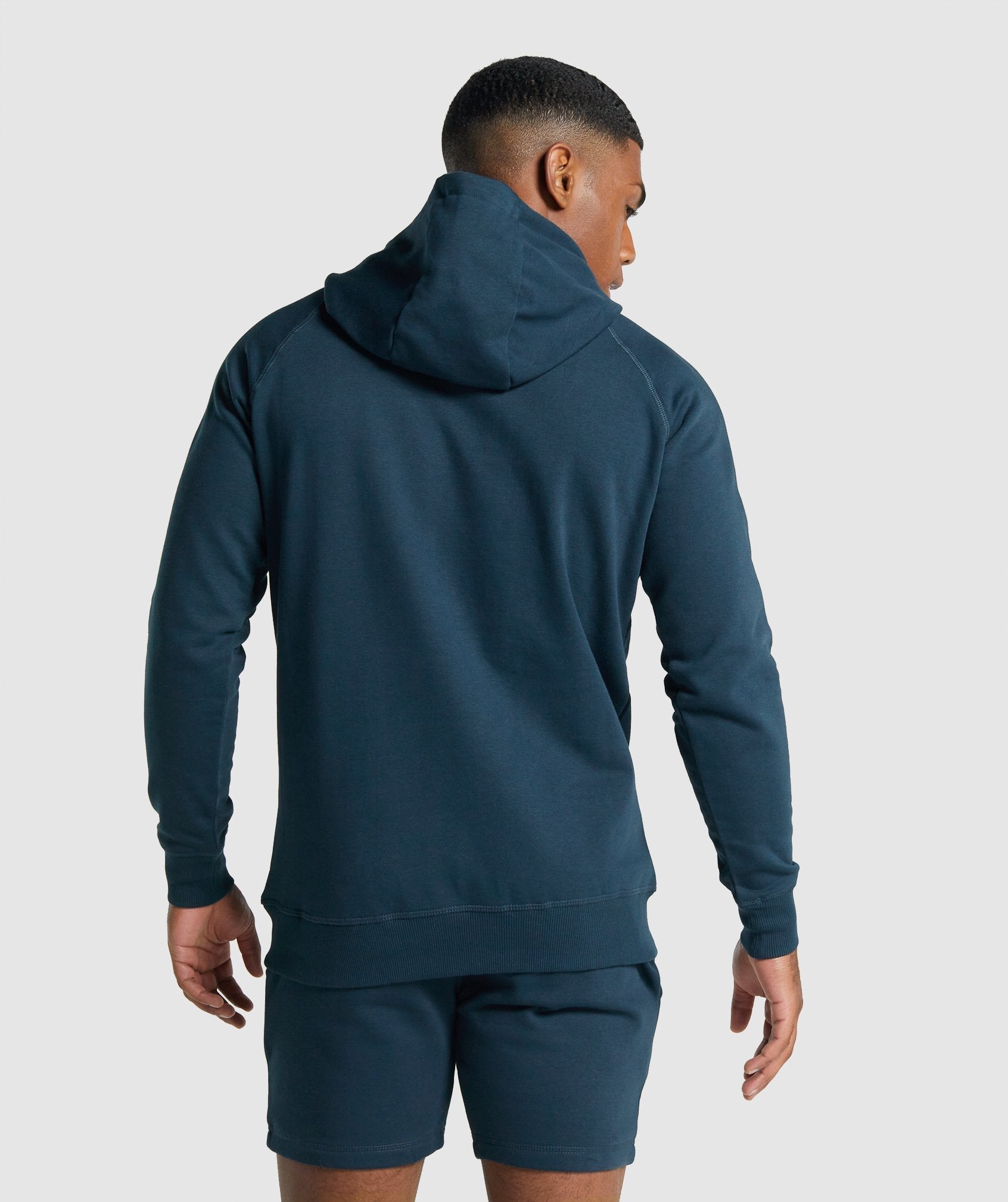 Sudadera Con Capucha Gymshark Crest Hombre Azul Marino | 7021435-LB