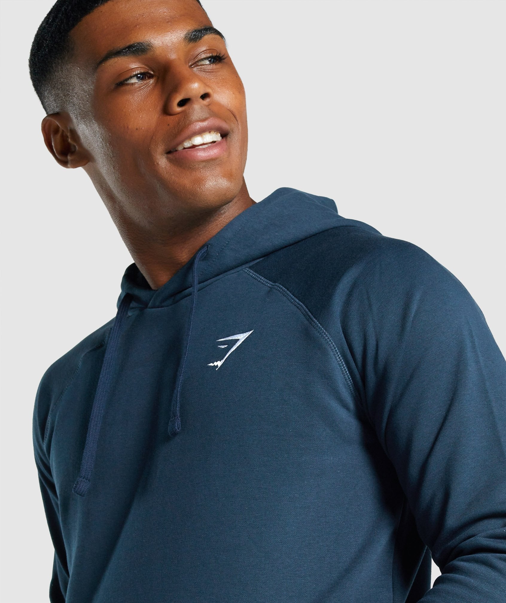 Sudadera Con Capucha Gymshark Crest Hombre Azul Marino | 7021435-LB