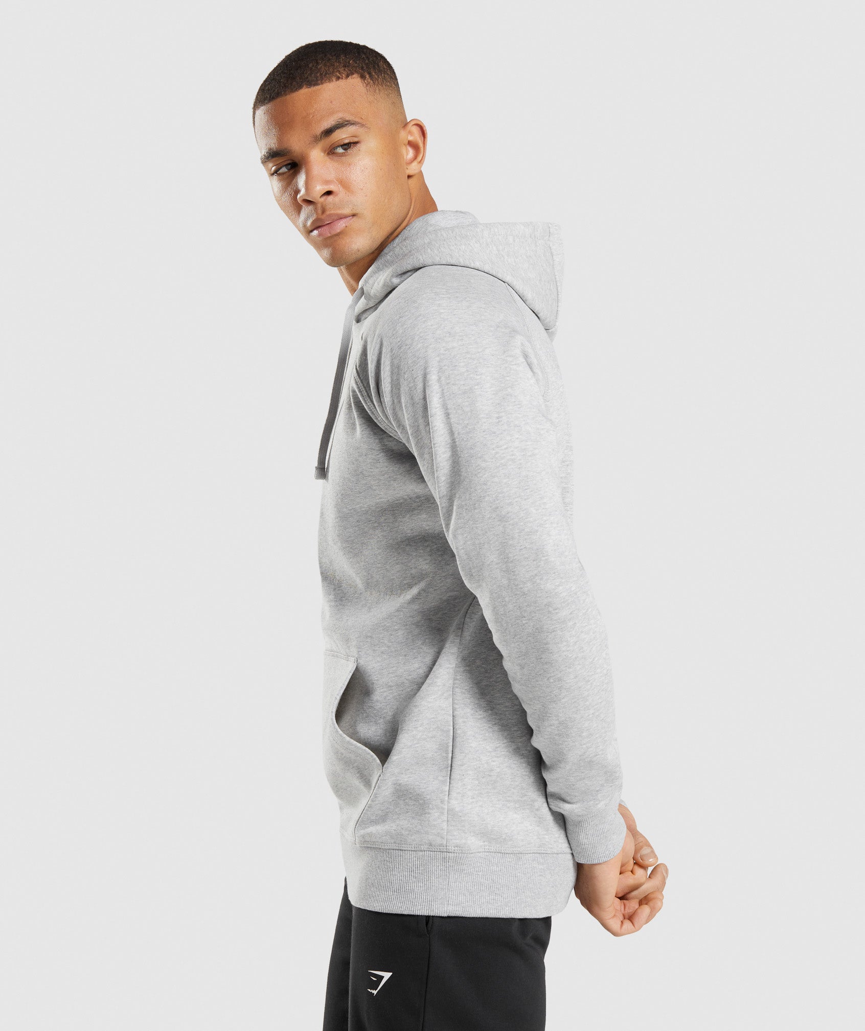 Sudadera Con Capucha Gymshark Crest Hombre Gris Claro | 8625701-DZ