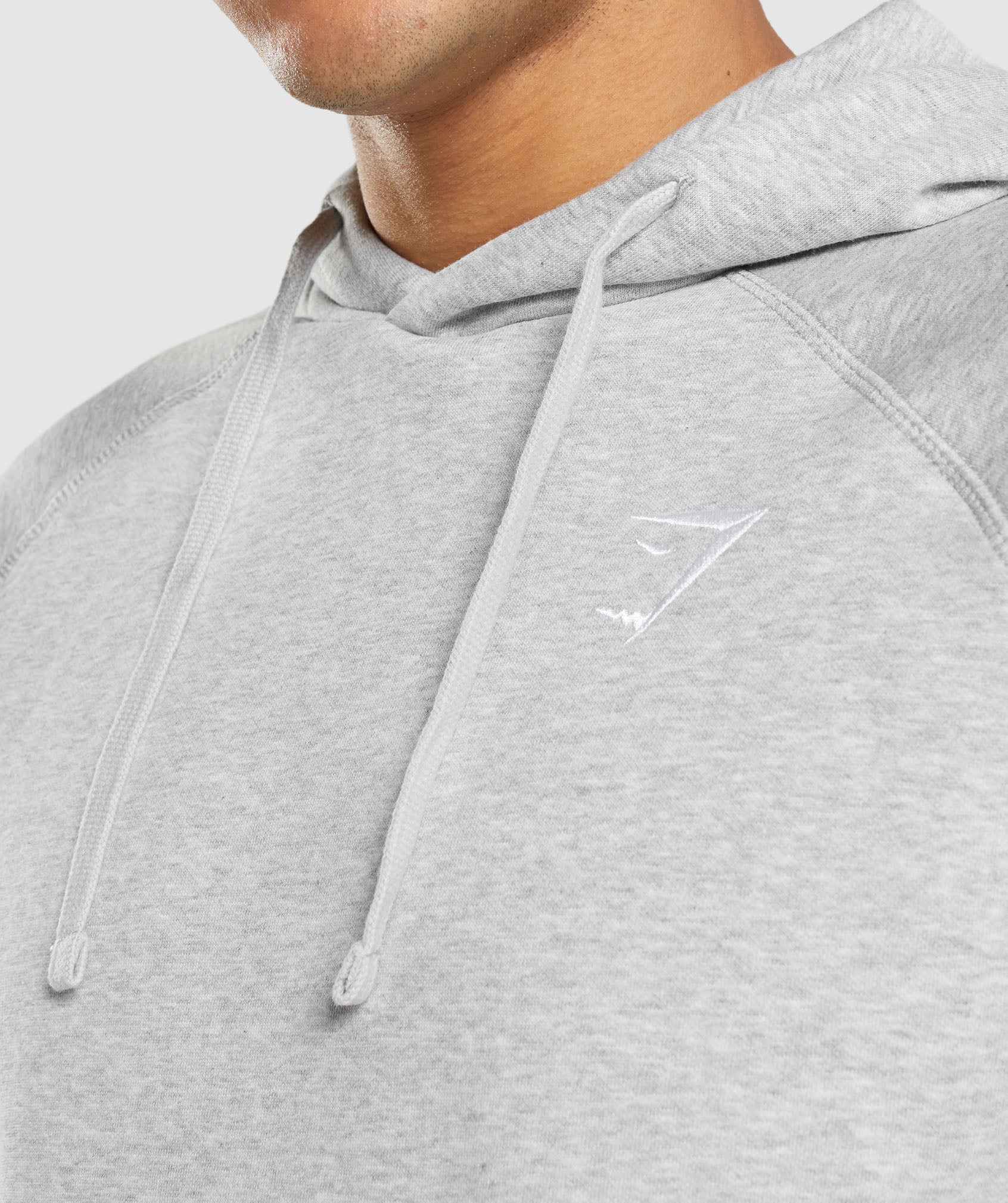 Sudadera Con Capucha Gymshark Crest Hombre Gris Claro | 8625701-DZ