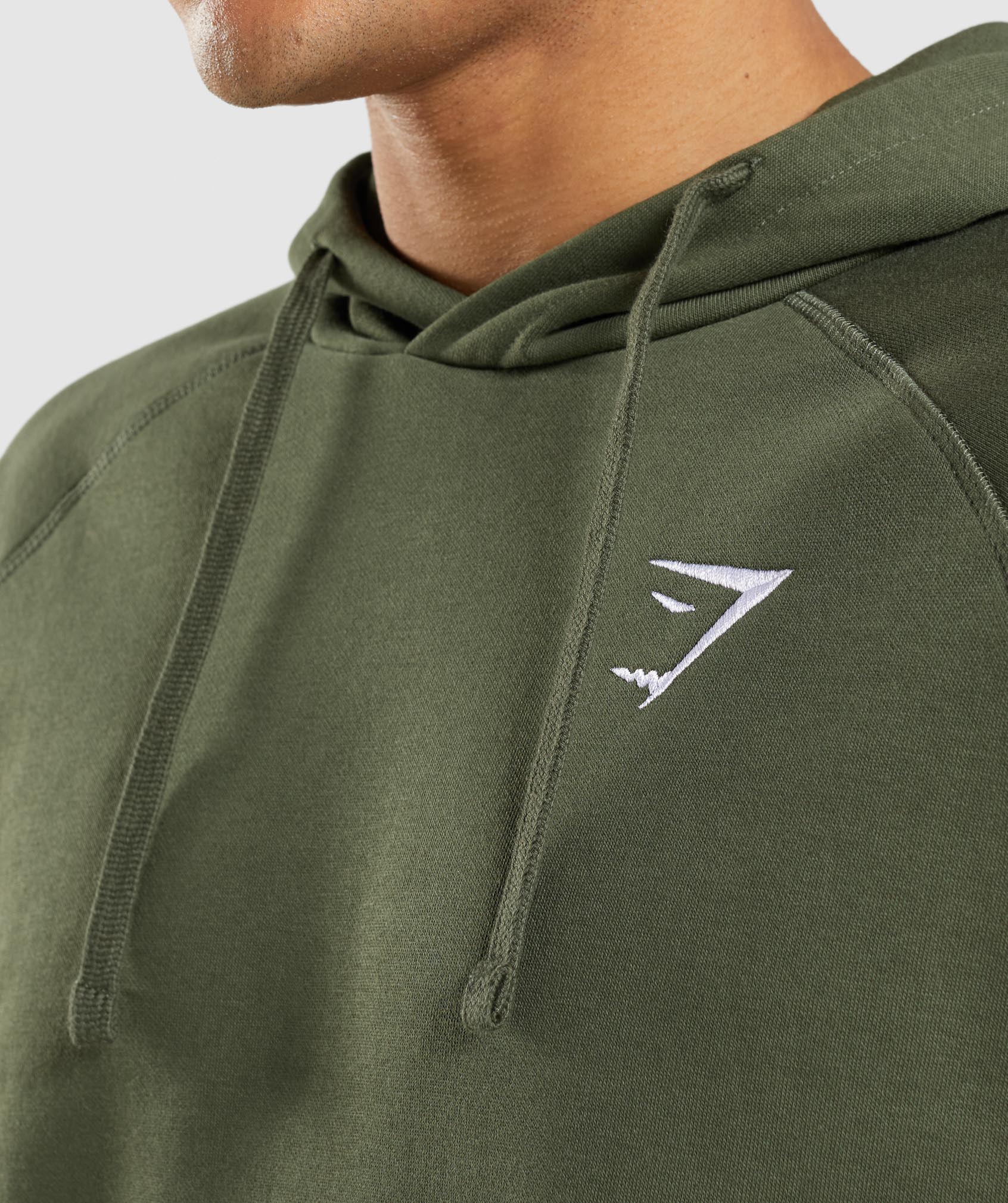 Sudadera Con Capucha Gymshark Crest Hombre Verde Oliva | 9150637-ZA