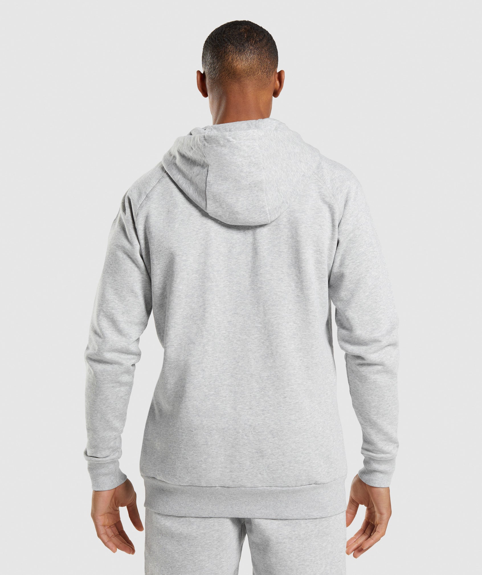 Sudadera Con Capucha Gymshark Crest Zip Up Hombre Gris Claro | 4628901-HR