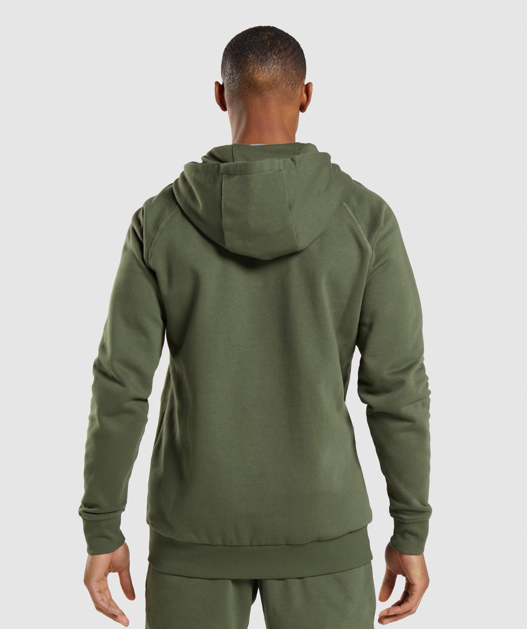 Sudadera Con Capucha Gymshark Crest Zip Up Hombre Verde Oliva | 7308924-TY