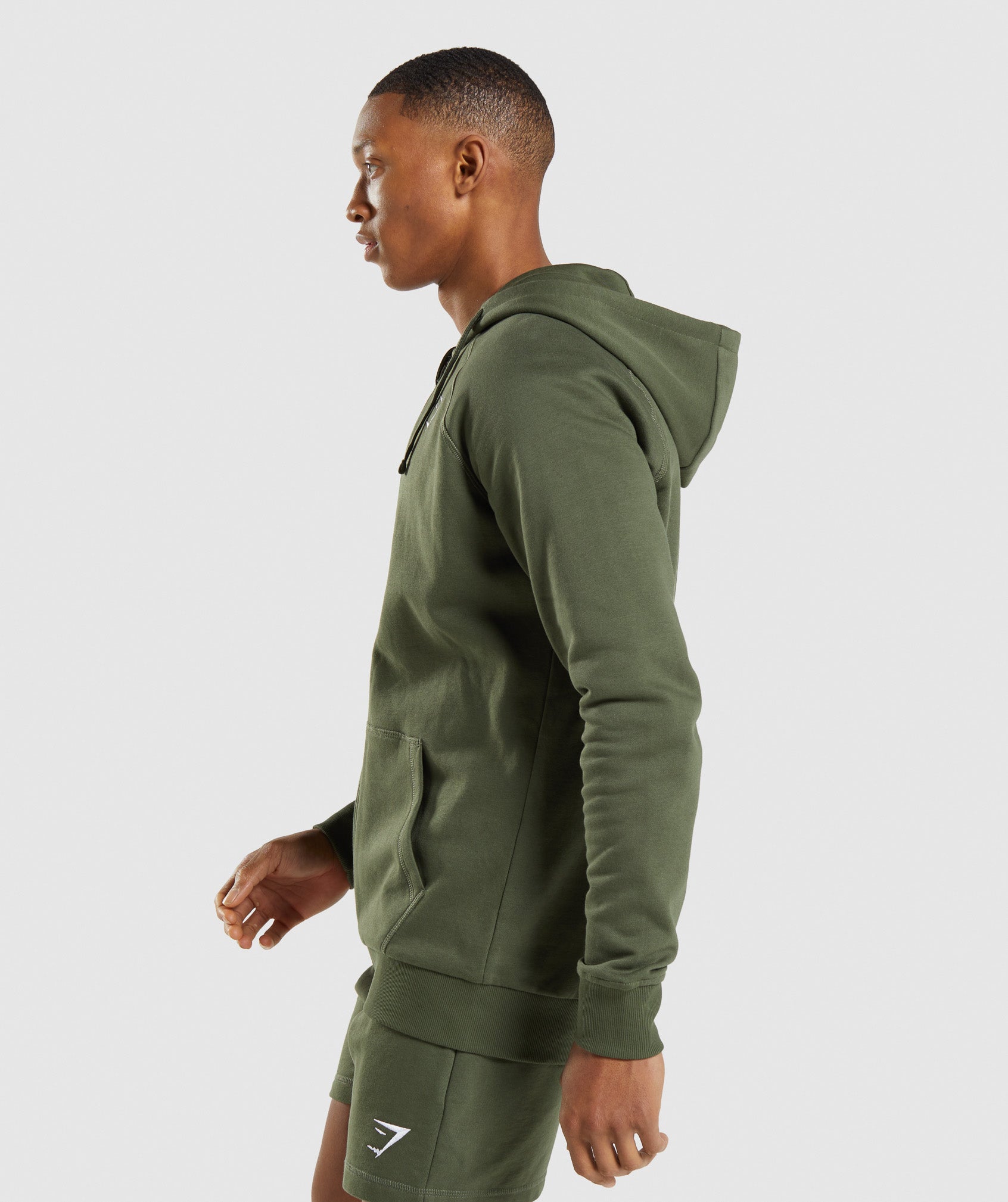 Sudadera Con Capucha Gymshark Crest Zip Up Hombre Verde Oliva | 7308924-TY