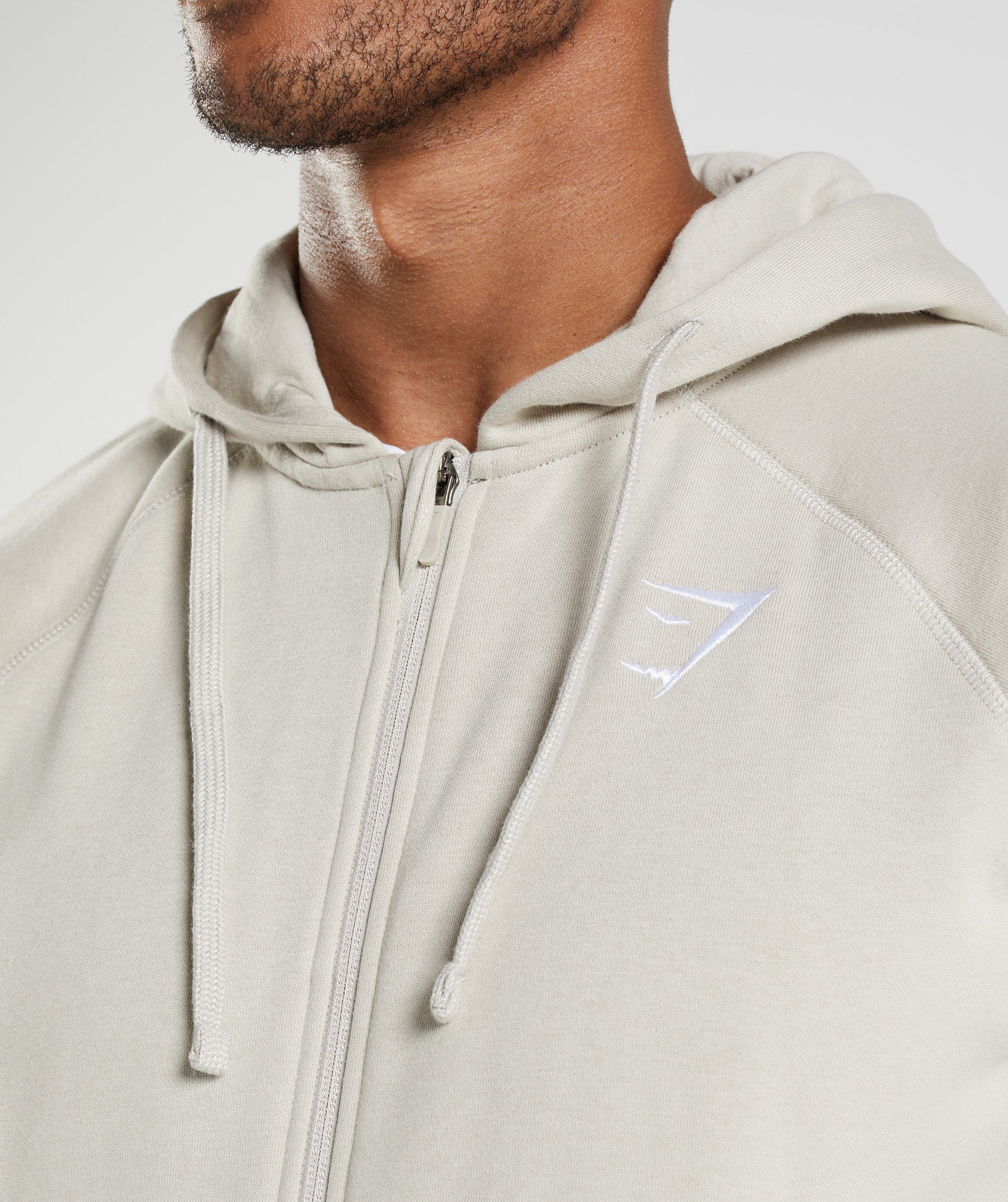 Sudadera Con Capucha Gymshark Crest Zip Up Hombre Gris | 8962135-KR