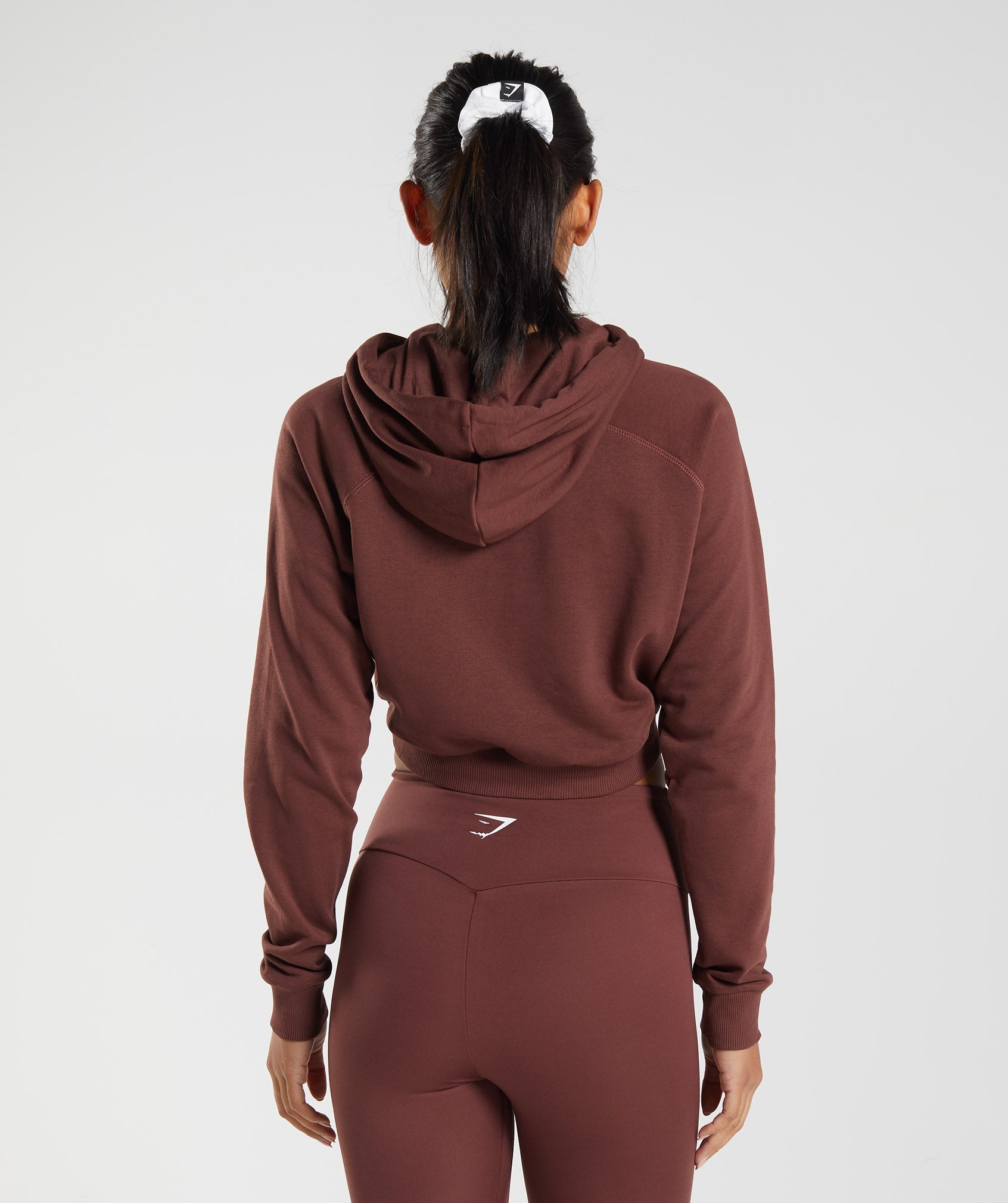 Sudadera Con Capucha Gymshark Entrenamiento Cropped Mujer Rosas Marrones | 0567489-CG