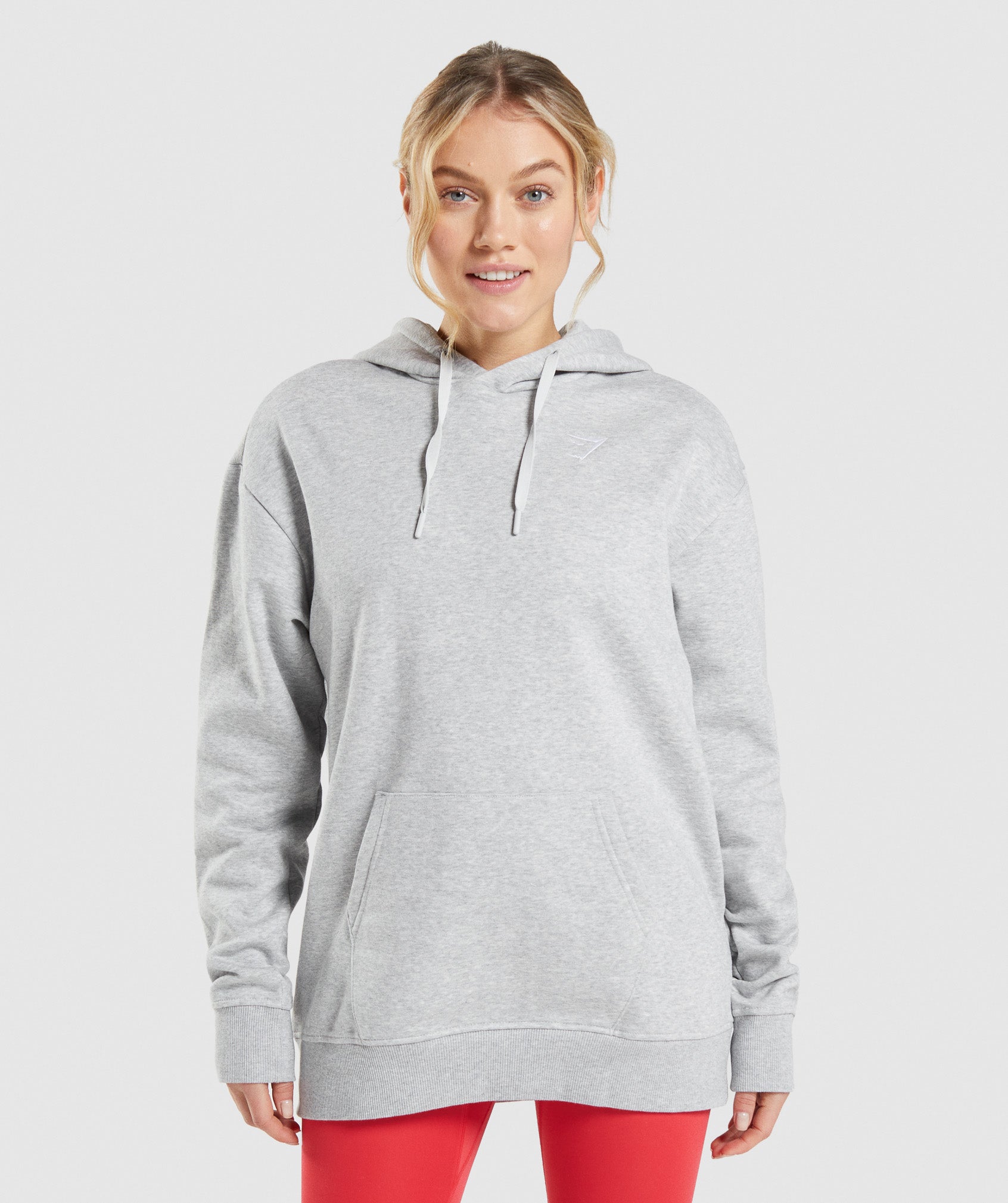 Sudadera Con Capucha Gymshark Entrenamiento Oversized Mujer Gris Claro | 1369475-VY