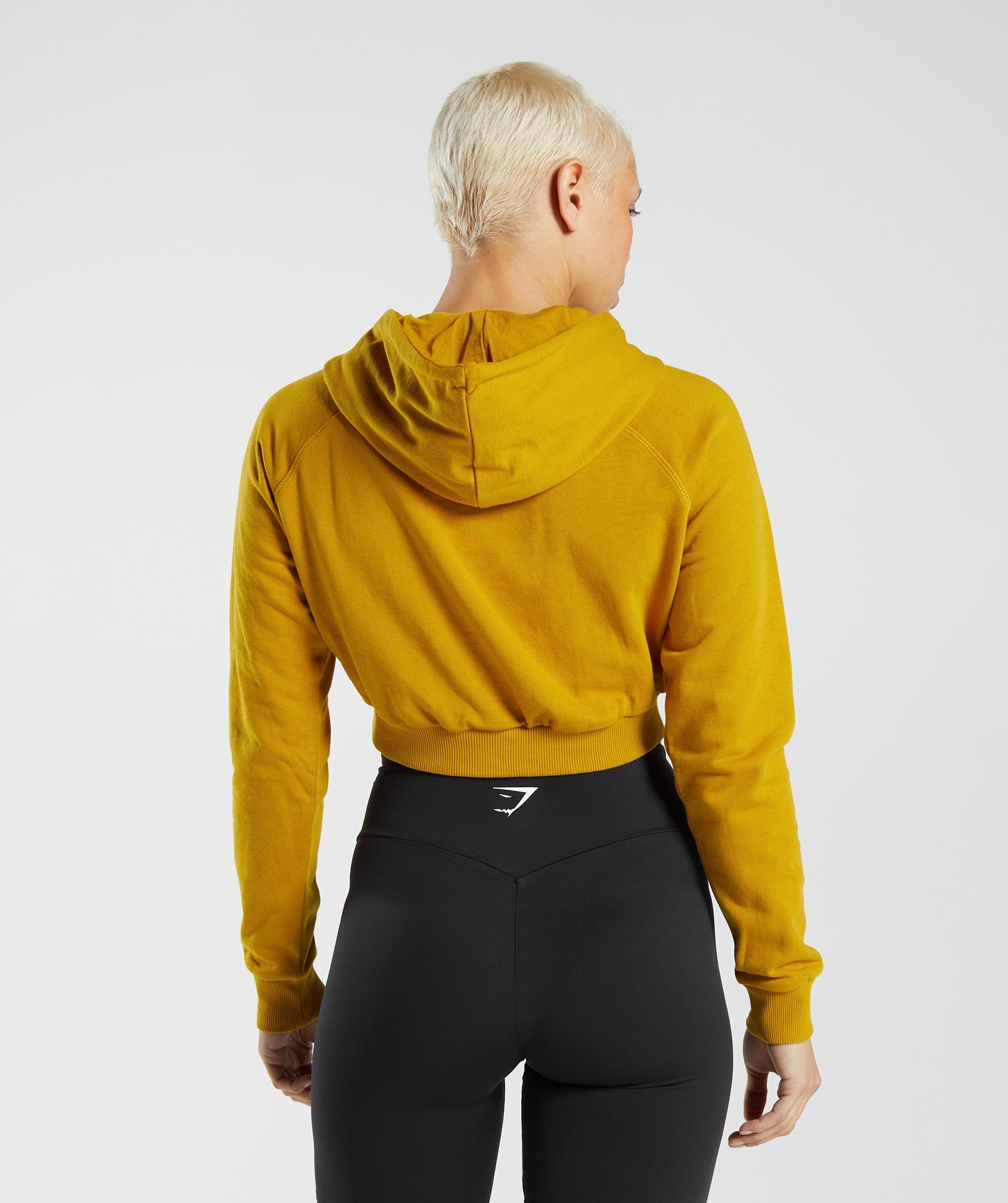 Sudadera Con Capucha Gymshark Entrenamiento Cropped Mujer Amarillo | 2143065-ZD