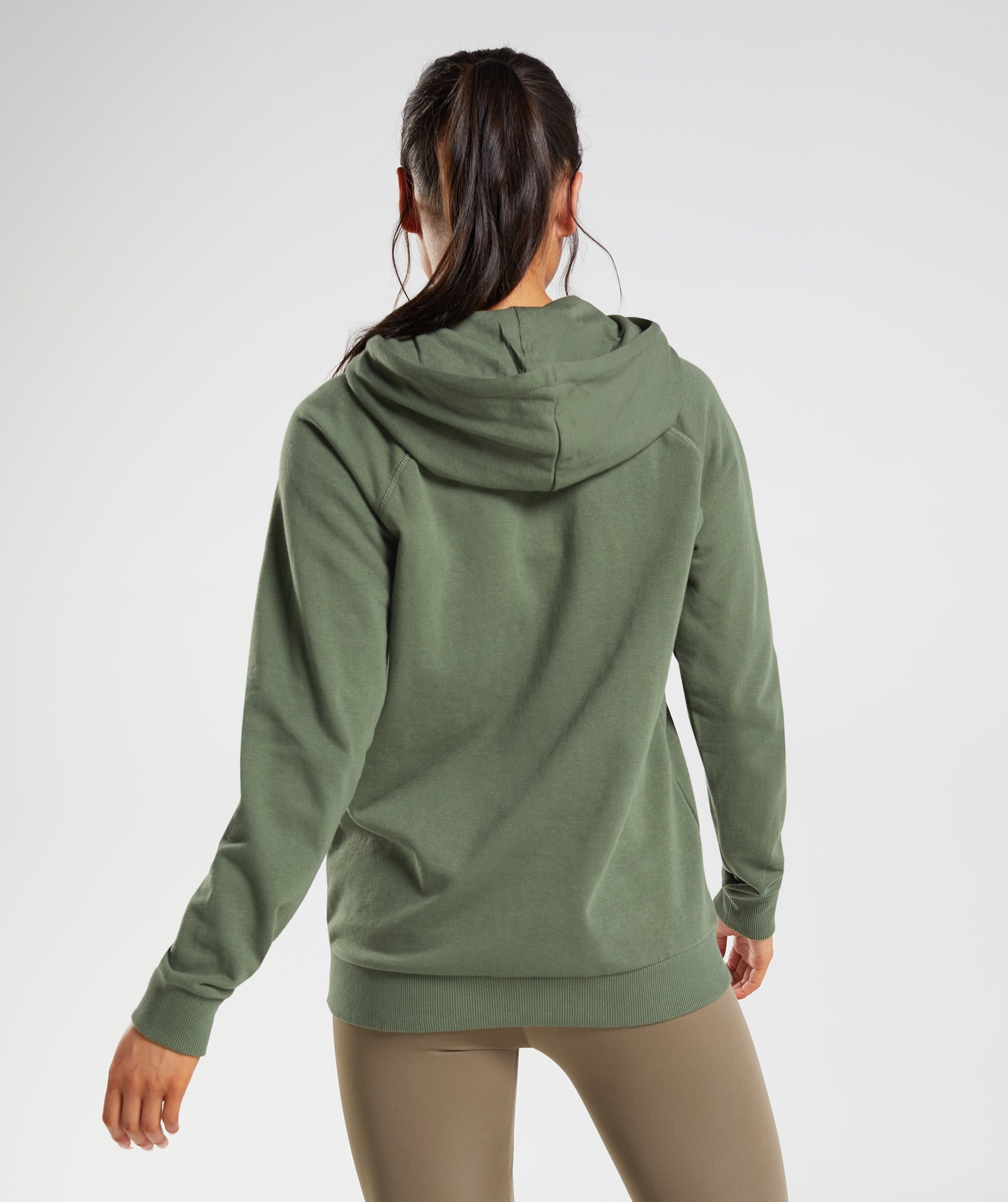 Sudadera Con Capucha Gymshark Entrenamiento Zip Mujer Verde Oliva | 3281960-MW