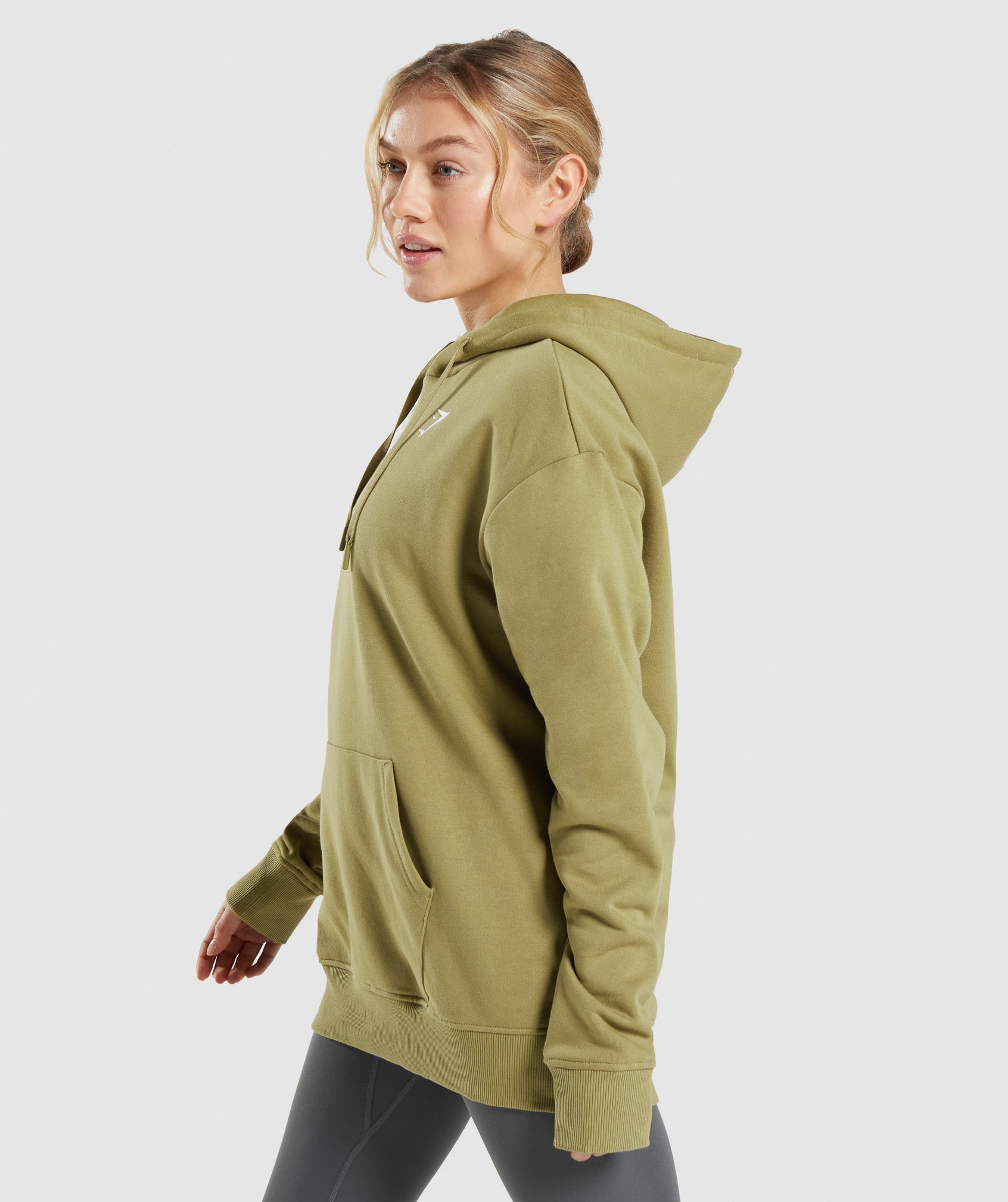 Sudadera Con Capucha Gymshark Entrenamiento Oversized Mujer Verde | 6342895-TV