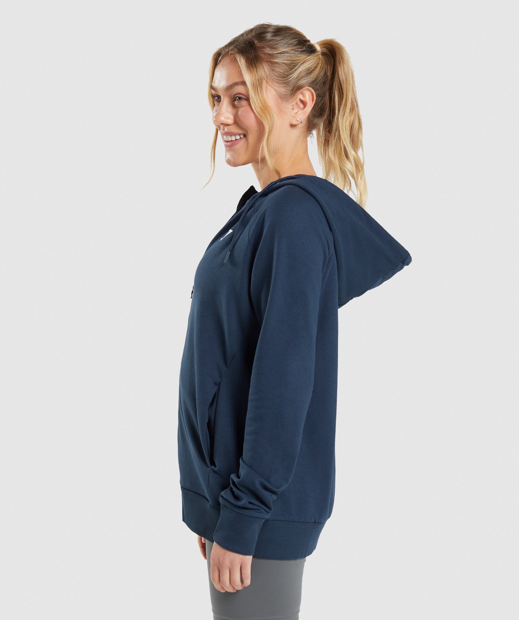 Sudadera Con Capucha Gymshark Entrenamiento Zip Mujer Azul Marino | 6817092-VS