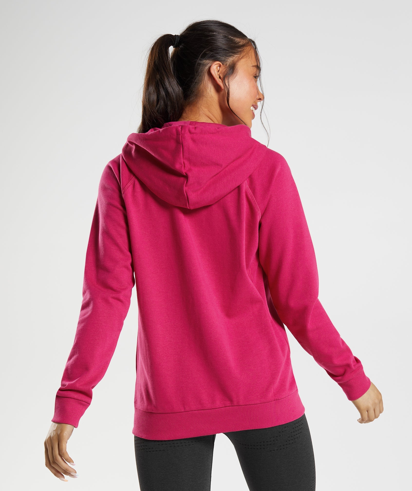 Sudadera Con Capucha Gymshark Entrenamiento Zip Mujer Rosas | 7628901-QL