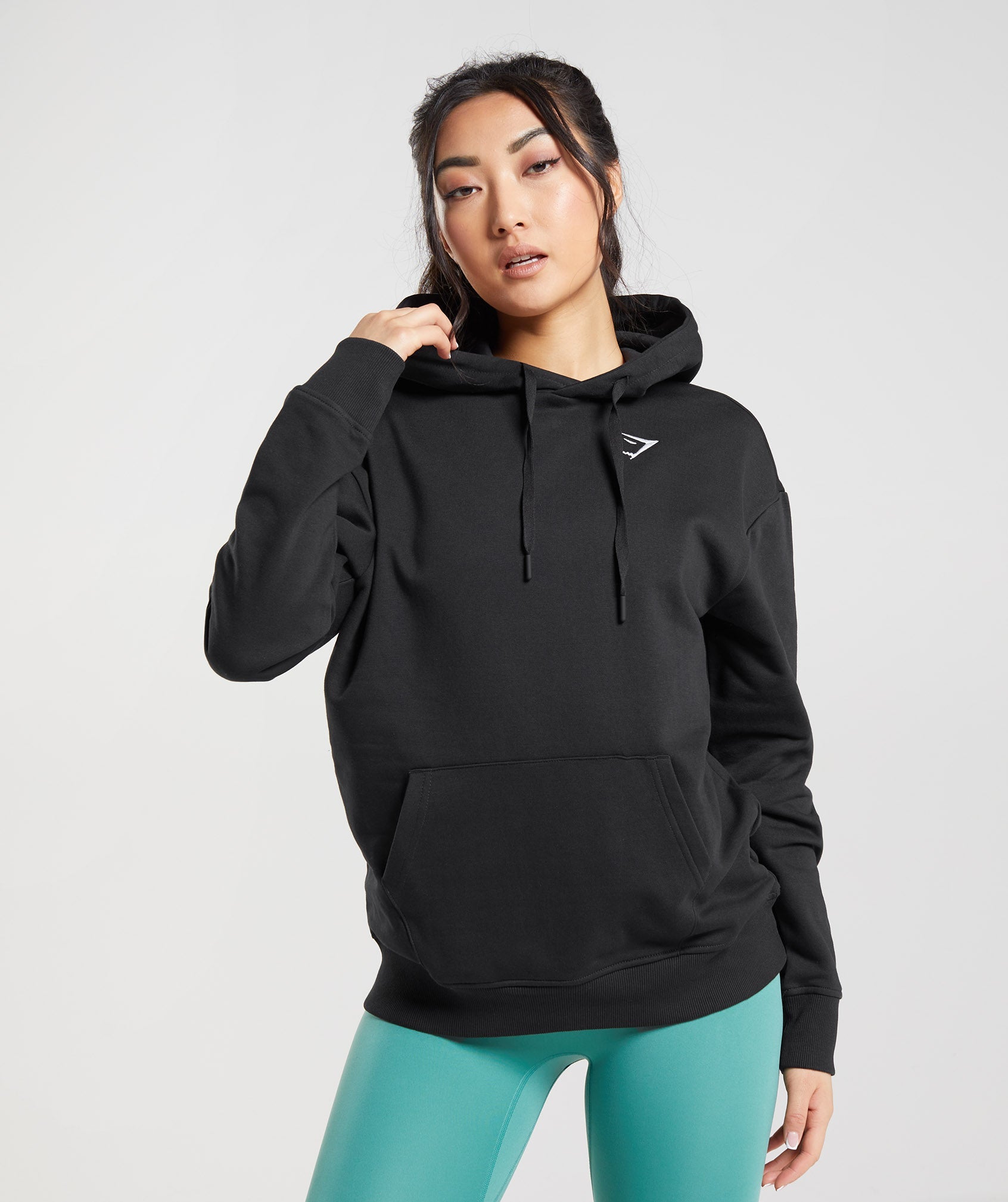 Sudadera Con Capucha Gymshark Entrenamiento Oversized Mujer Negras | 7659048-SN